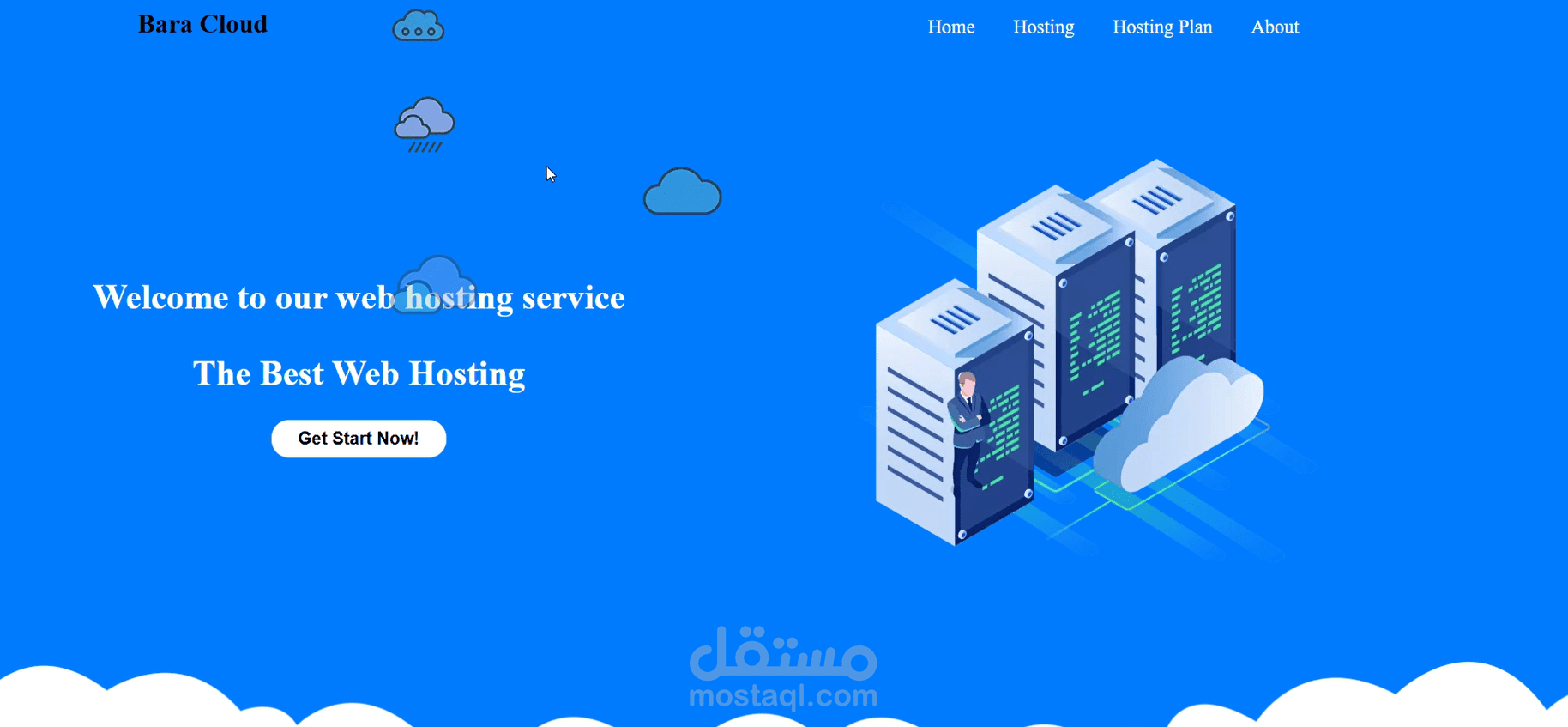 تصميم وبرمجه موقع Cloud
