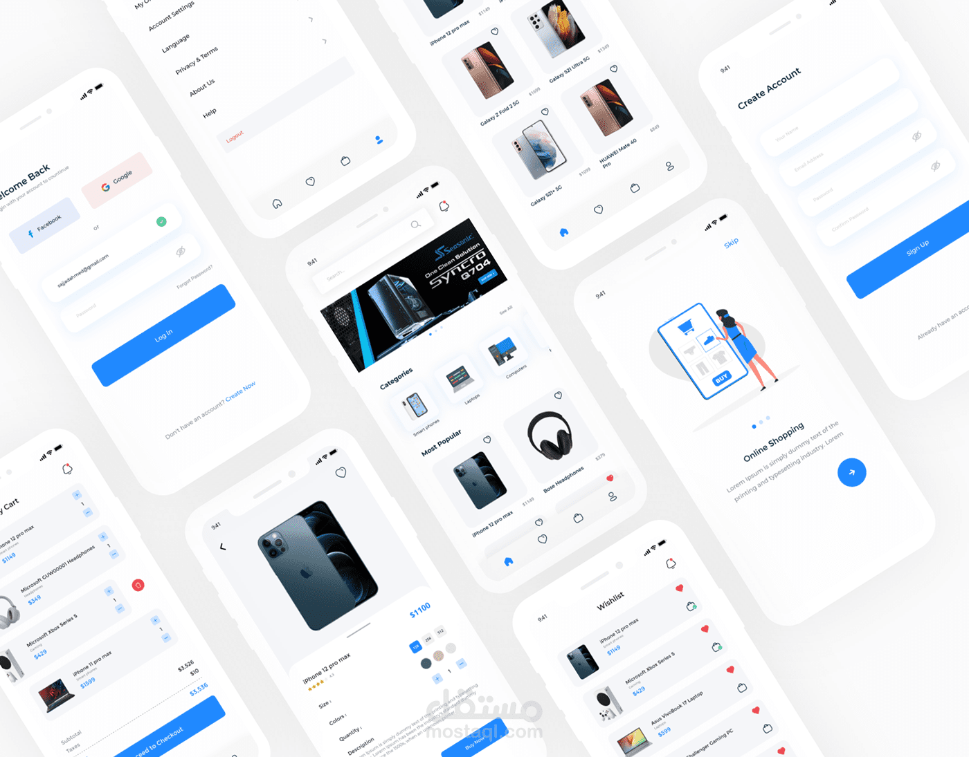Electronic store app || UI/UX Design