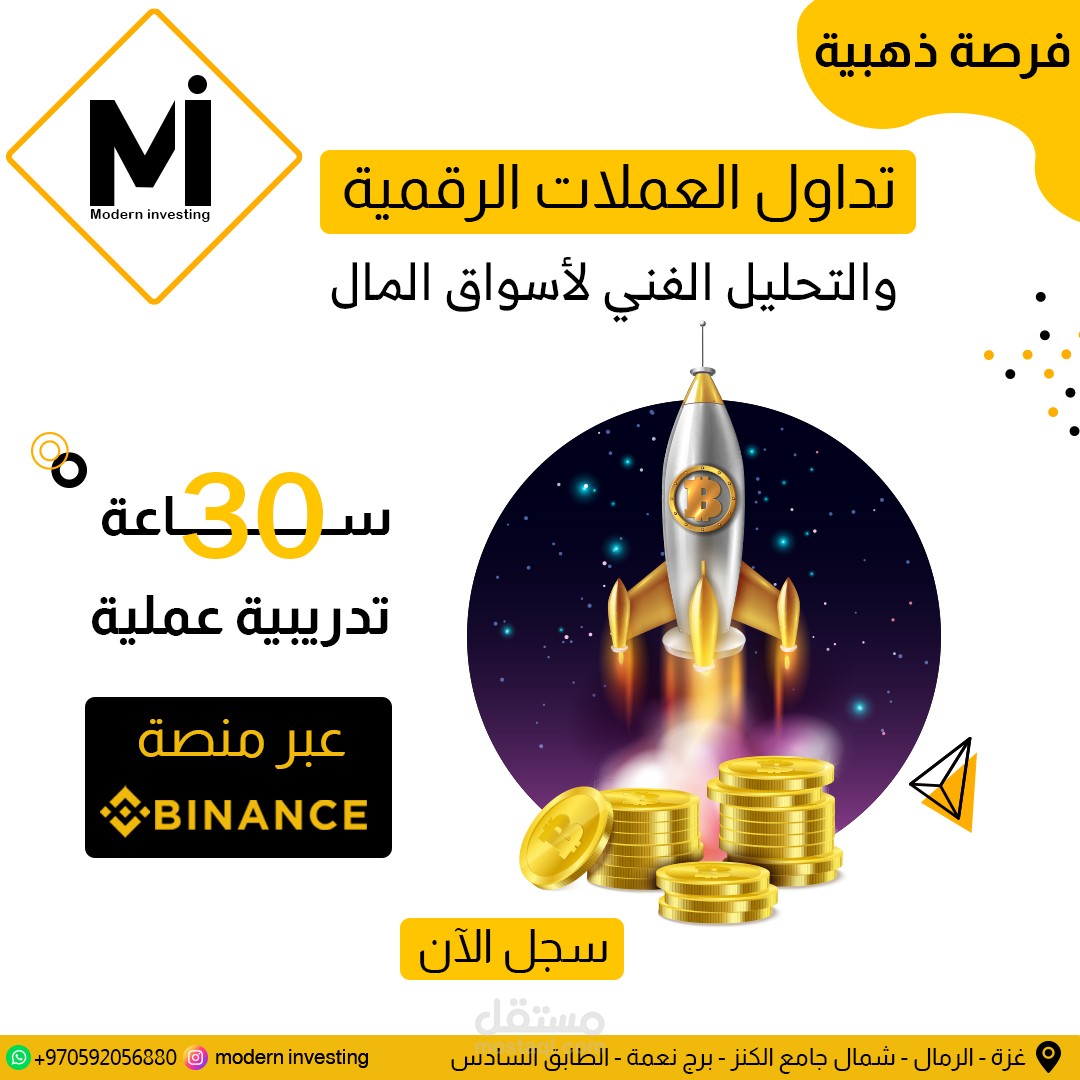 تصميم سوشيال ميديا لصالح شركة Modern investing
