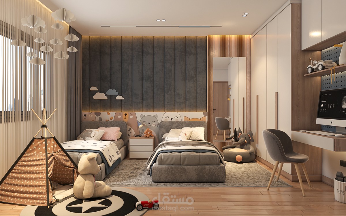 تصميم غرفة اطفال Kids bedroom