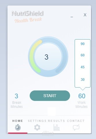 تطبيق pomodoro لعميل