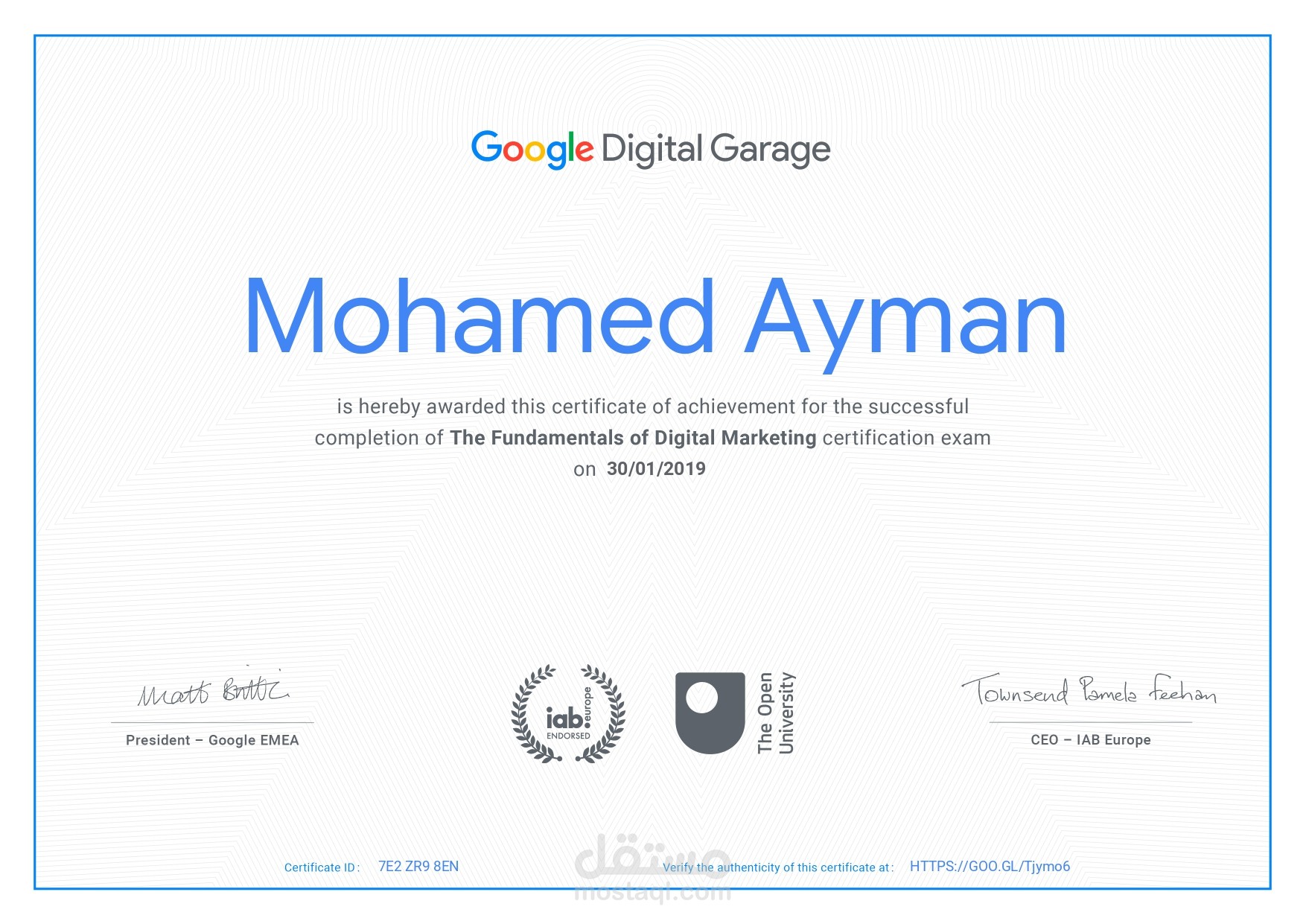 Google Marketing Cerification