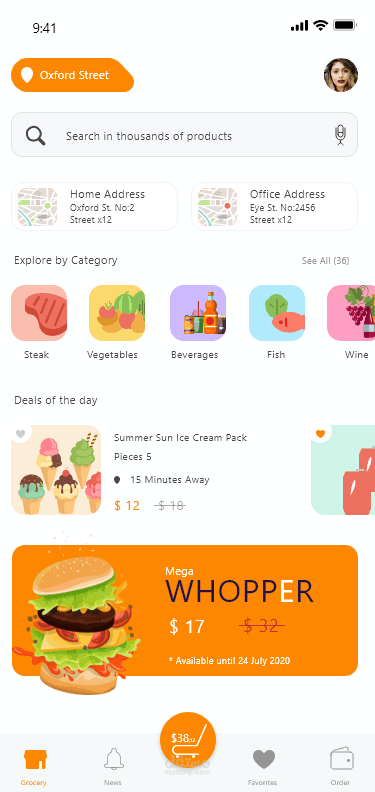UX/UI Desgin mobile app
