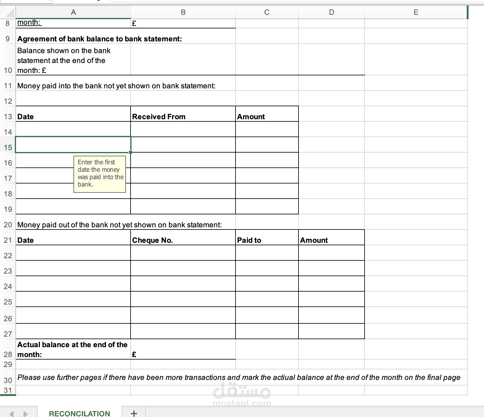 Financial Reporting and Bank Reconciliation