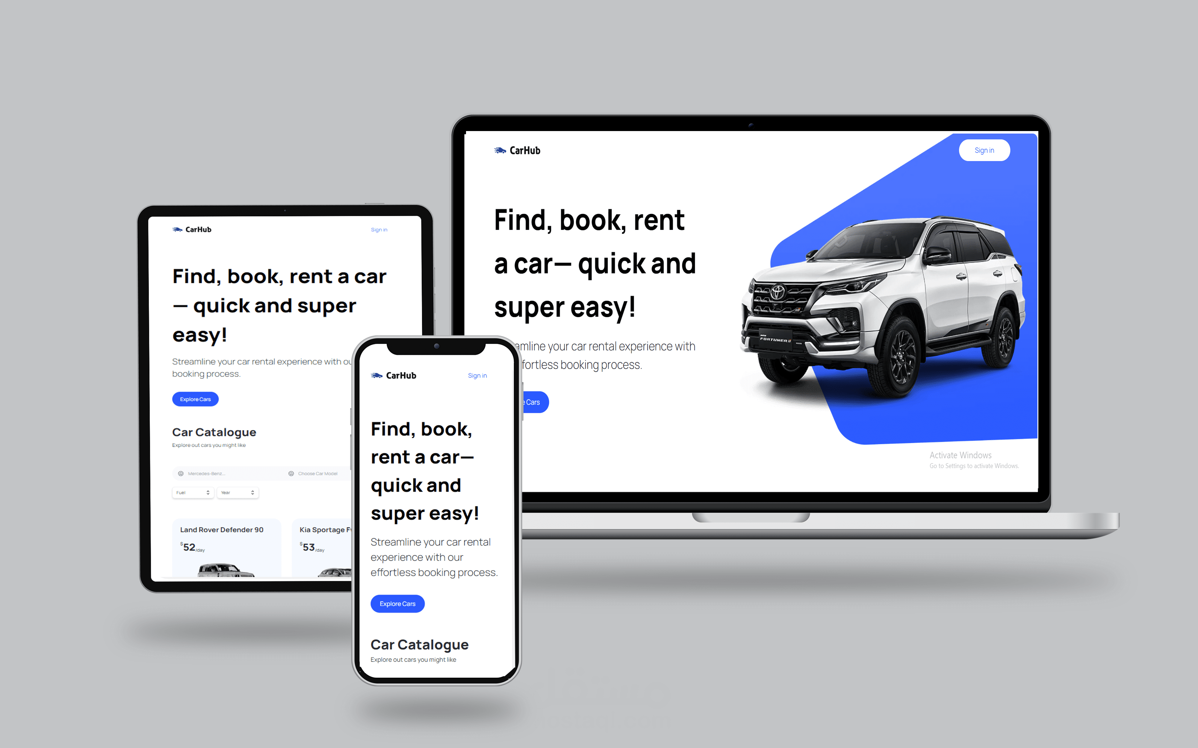 تطوير منصة "Car hub 2023"