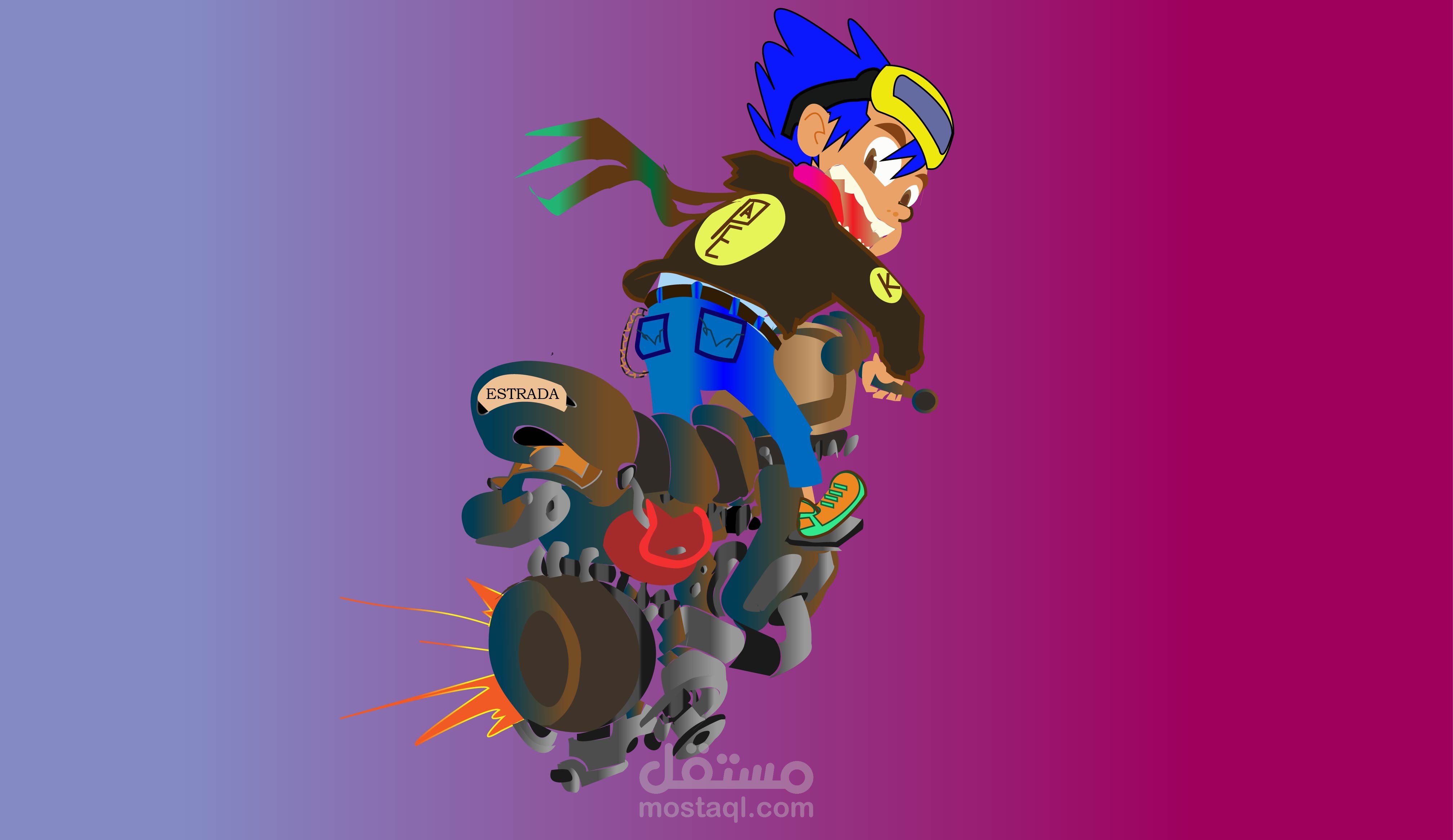 A Guy rides motorcycle