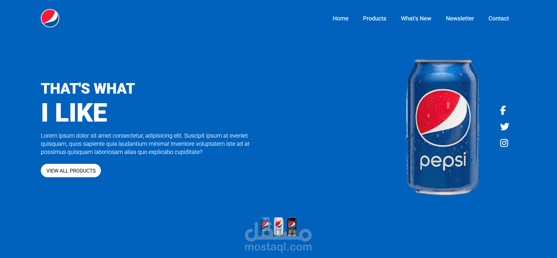Pepsi Landing Page