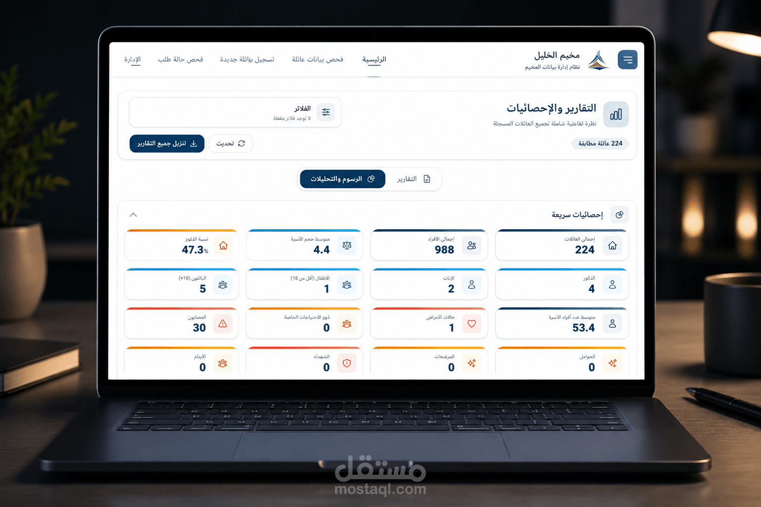 نظام إدارة مخيم الخليل للنازحين