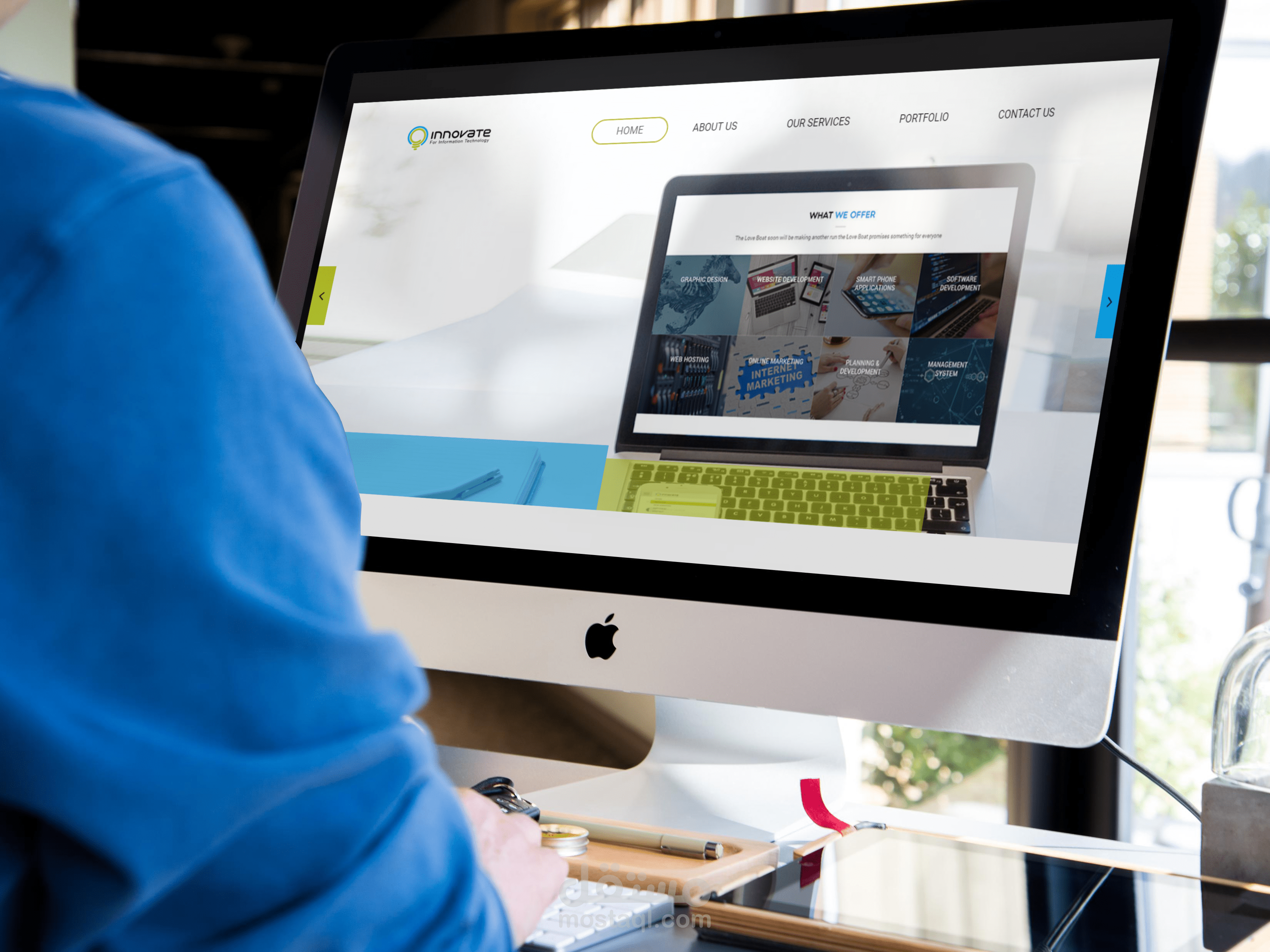 موقع لشركة برمجة + لوحة تحكم