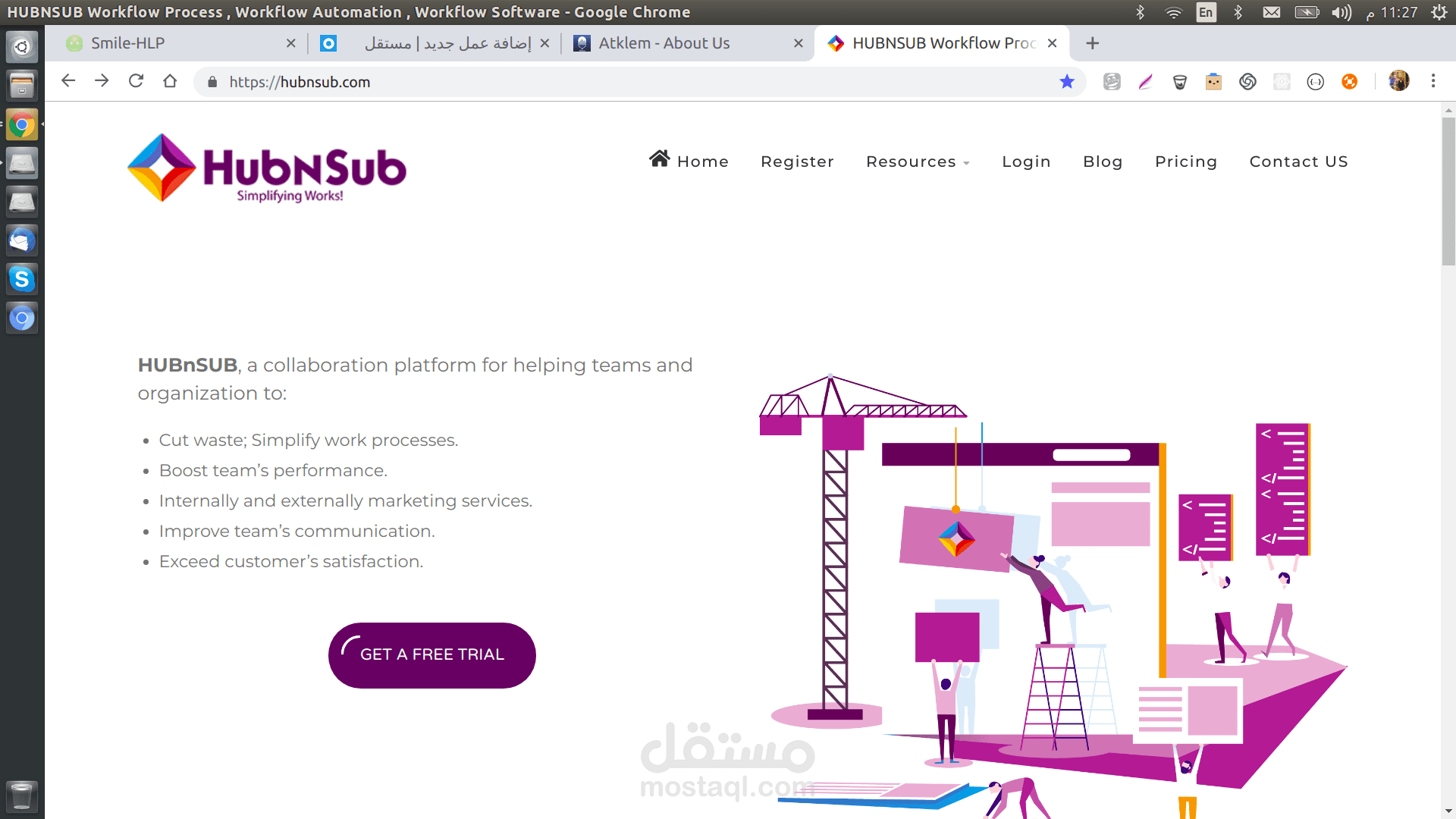 hubnsub workflow processing