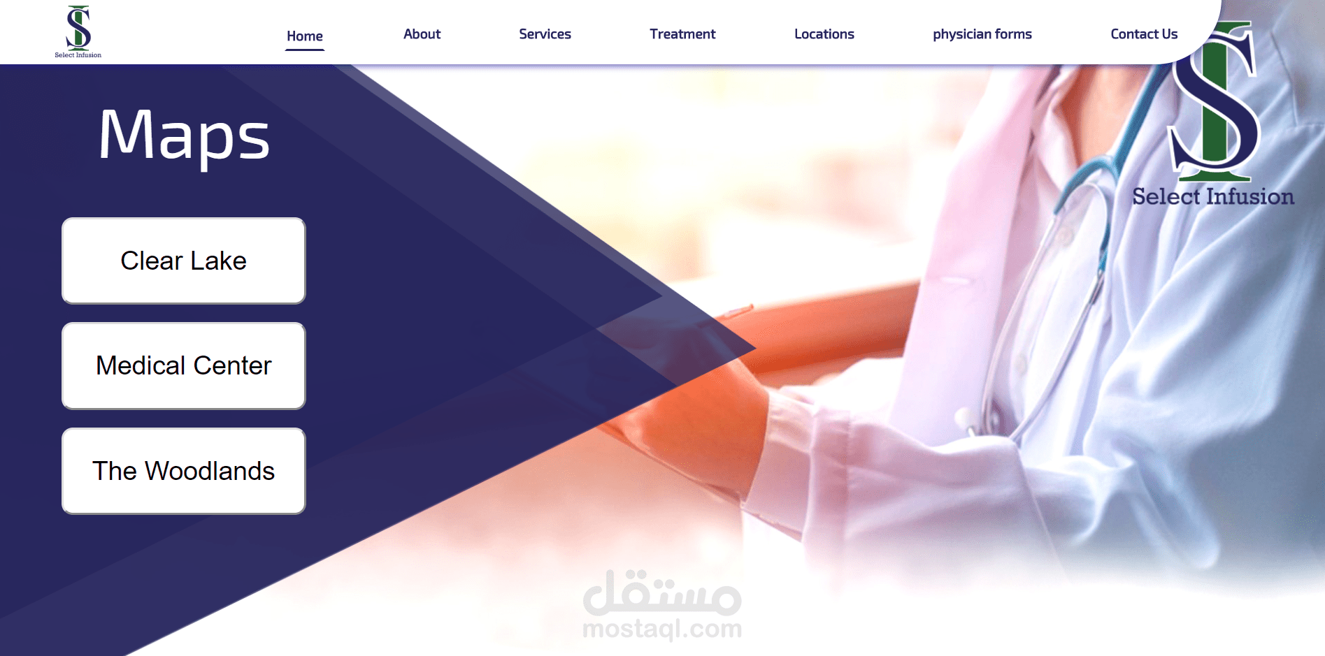 موقع لمجموعة عيادات طبية