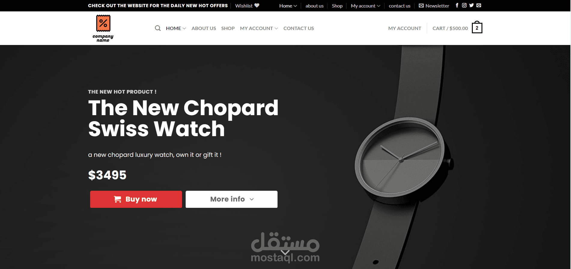 موقع eCommerce  لبيع الأجهزة الأليكترونية جاهز للتحويل