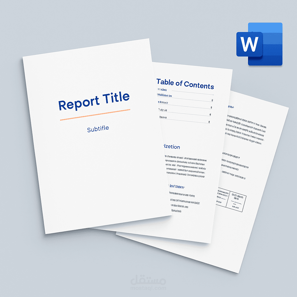 تنسيق تقارير احترافي باستخدام Microsoft Word