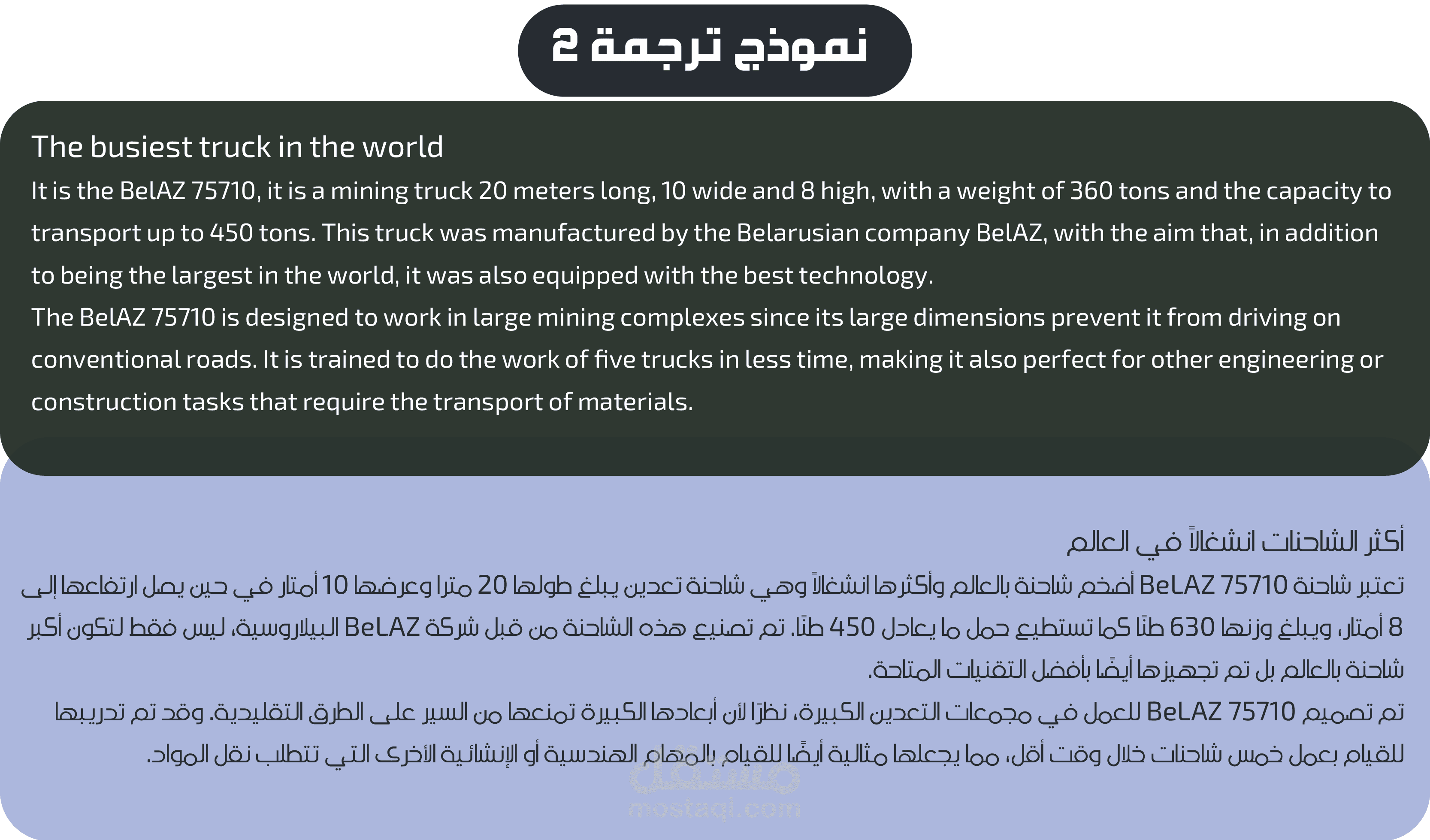 ترجمة عمل خاص بالأرقام القياسية العالمية