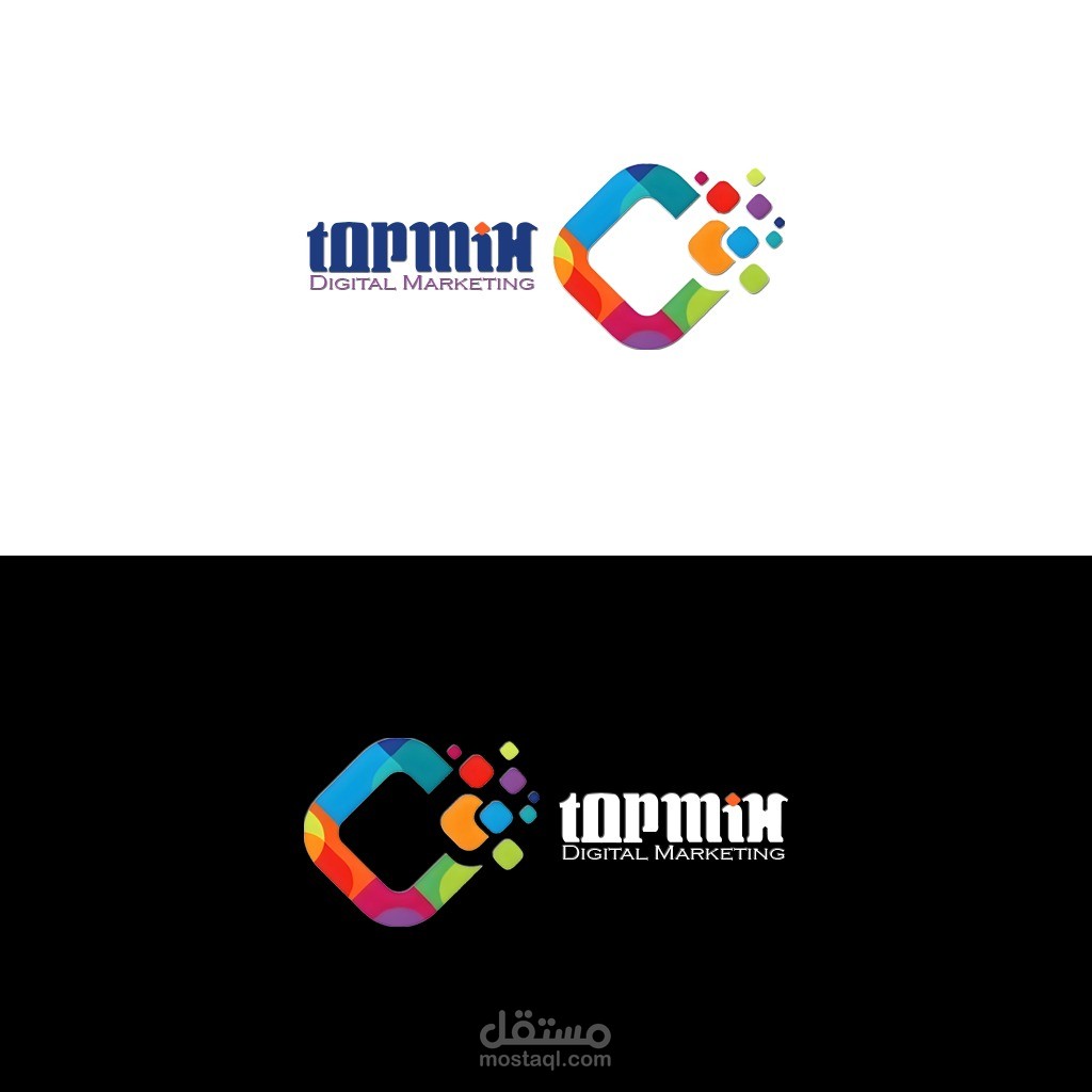 شعار شركة توب مكس للتسويق الرقمي بالسعودية