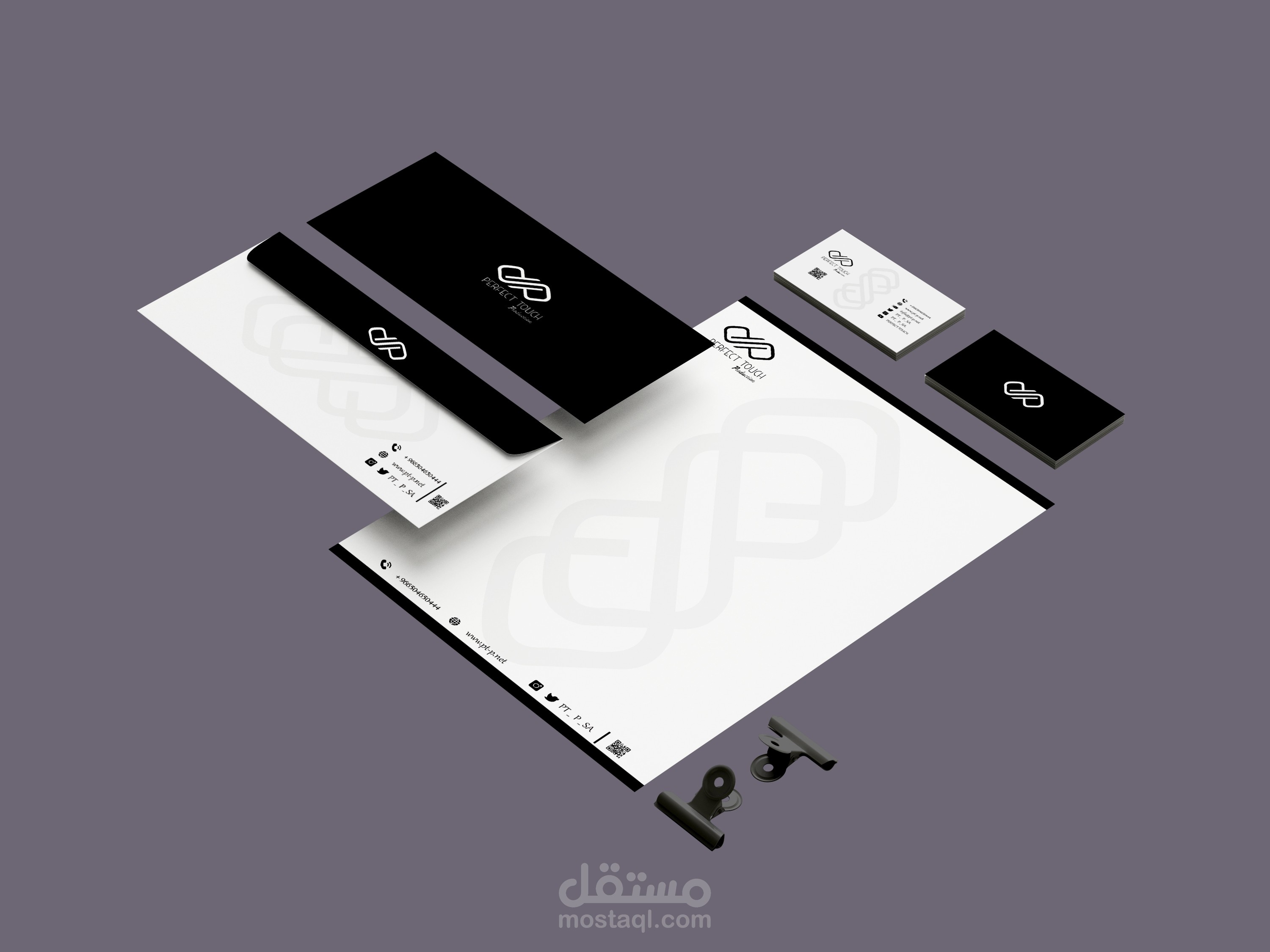 تصميم هوية بصرية لشركة PERFECT TOUCH