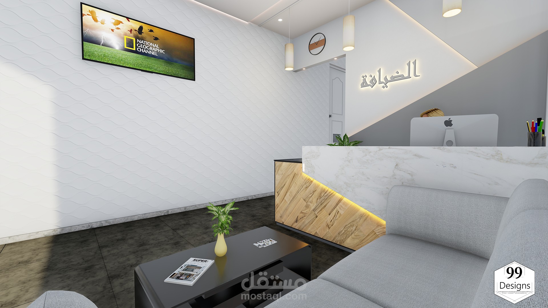 تصميم لمدخل مرقد الضيافة