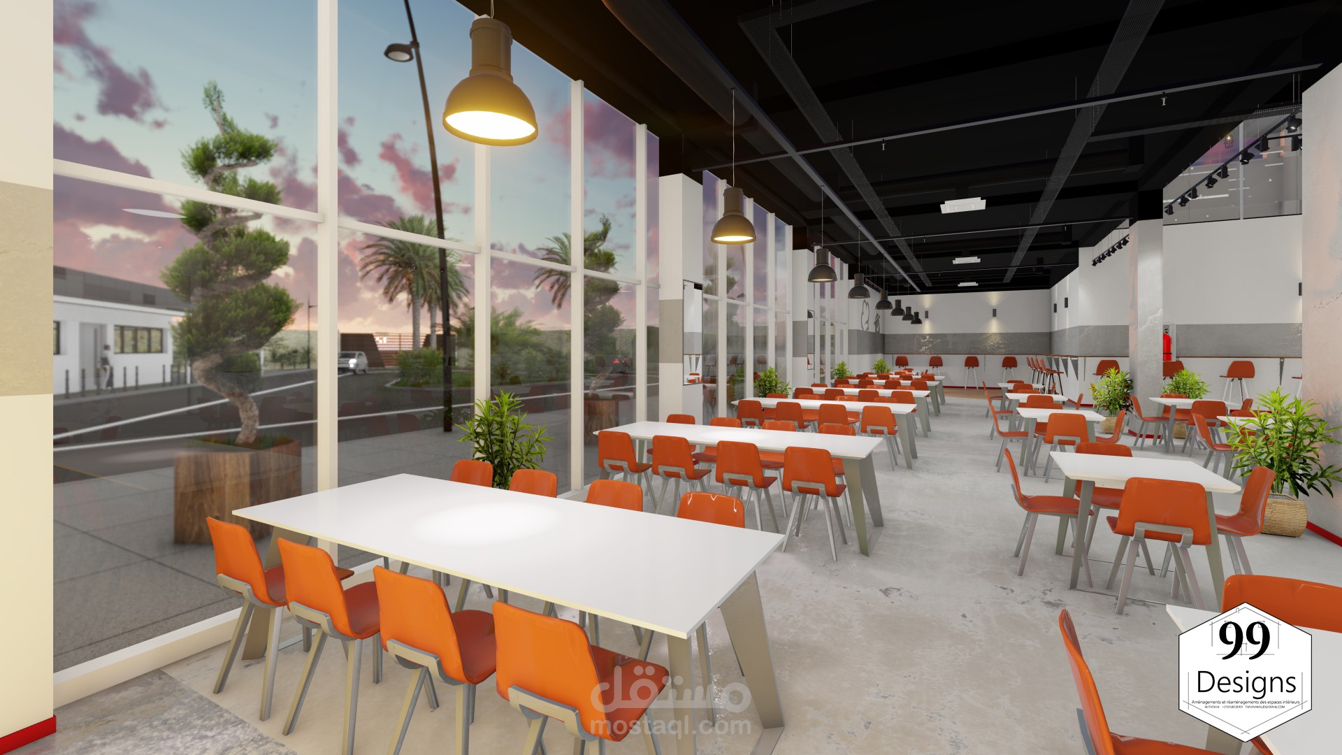 تصميم لمطعم عمال - REFECTOIRE