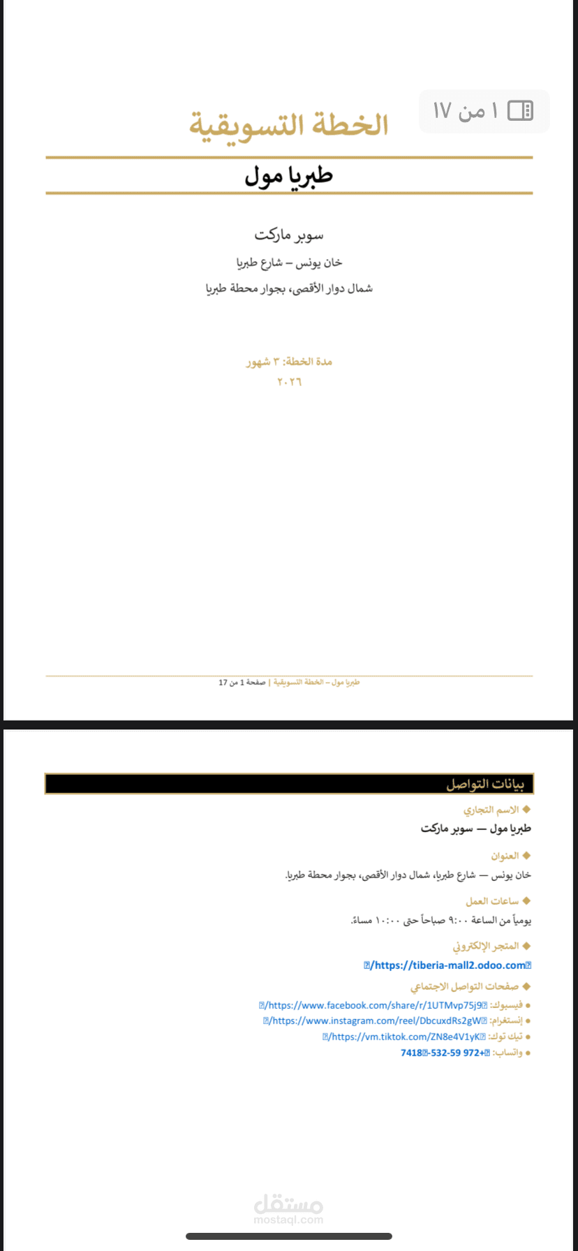 خطة تسويقية لعلامة تجارية