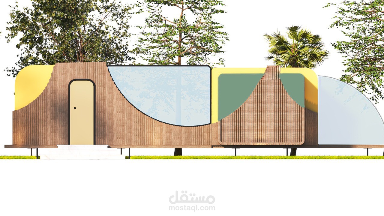 تصميم داخلي لكرفان تعليمي متنقل للأطفال