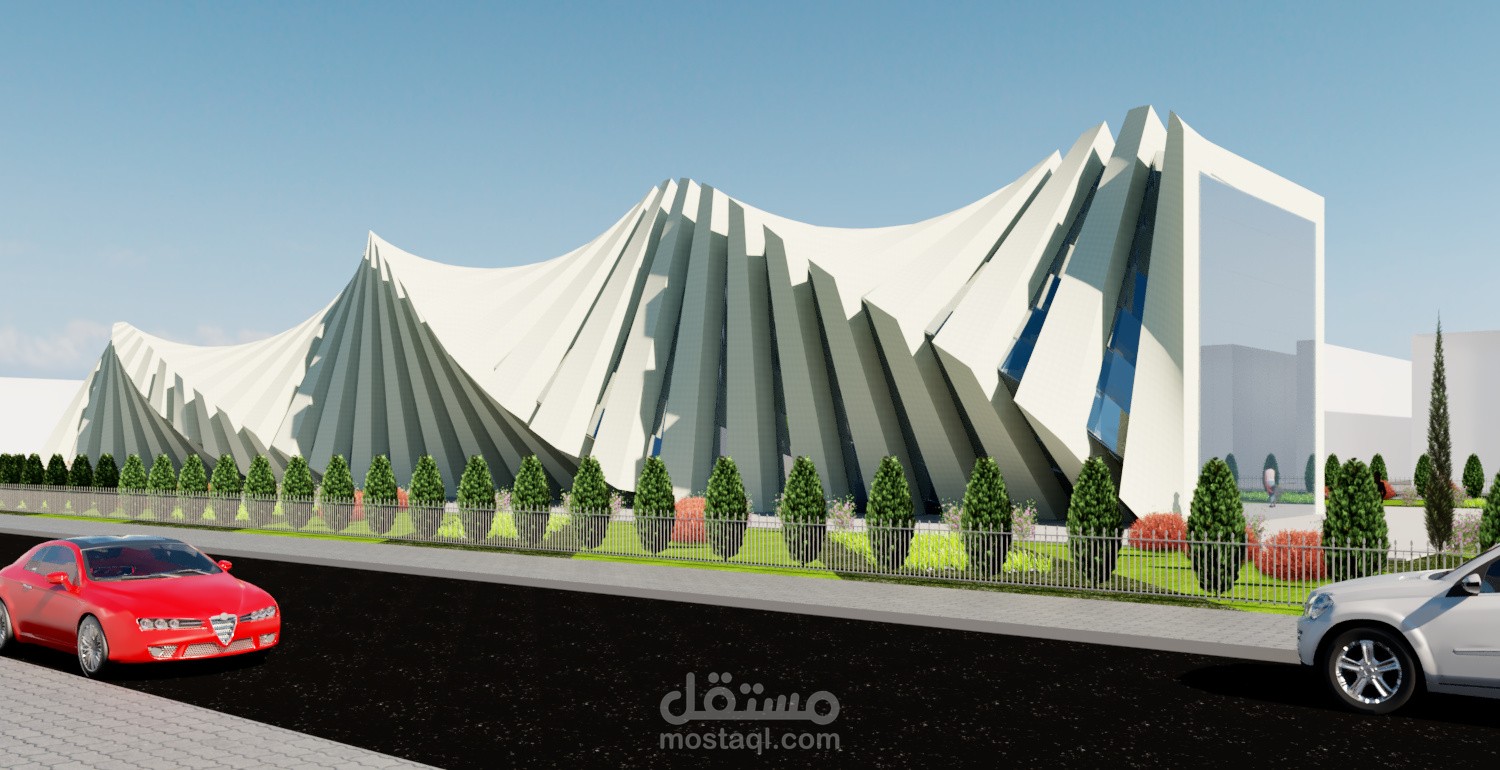 منظور خارجي لمبنى معرض