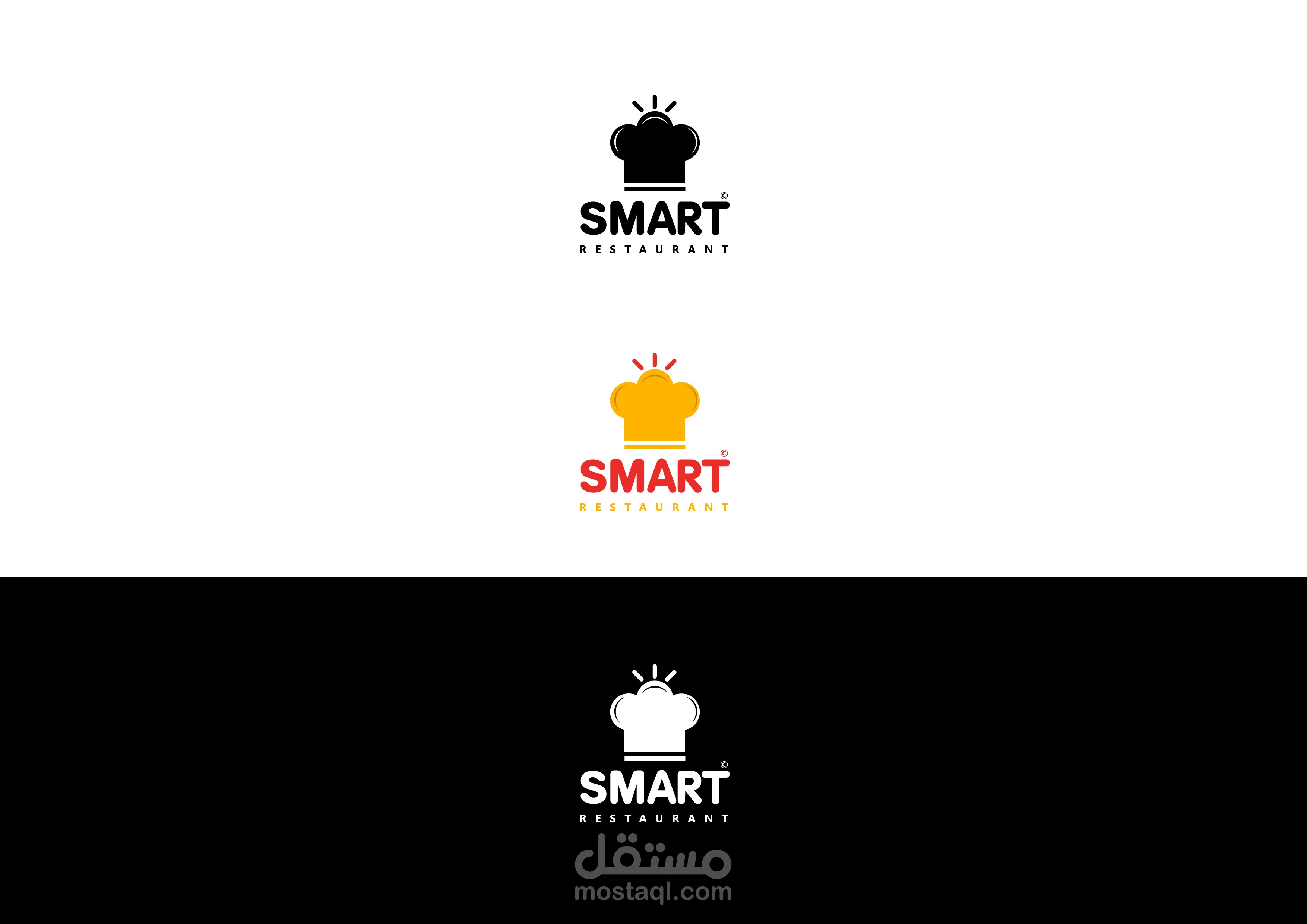 شعار لتطبيق المطعم الذكي -  smart restaurant app logo