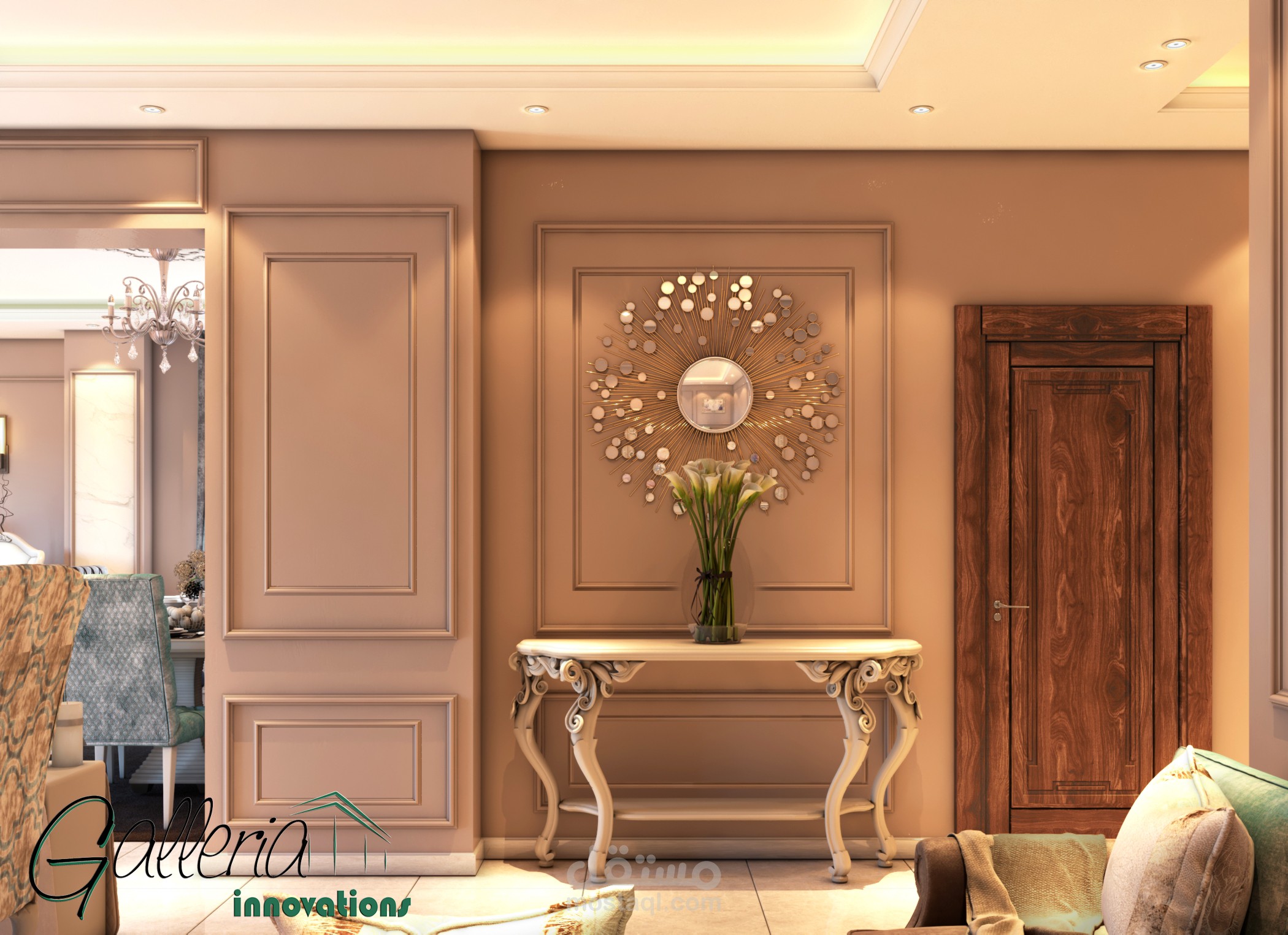 تصميم داخلي لشقة بمدينة الشروق