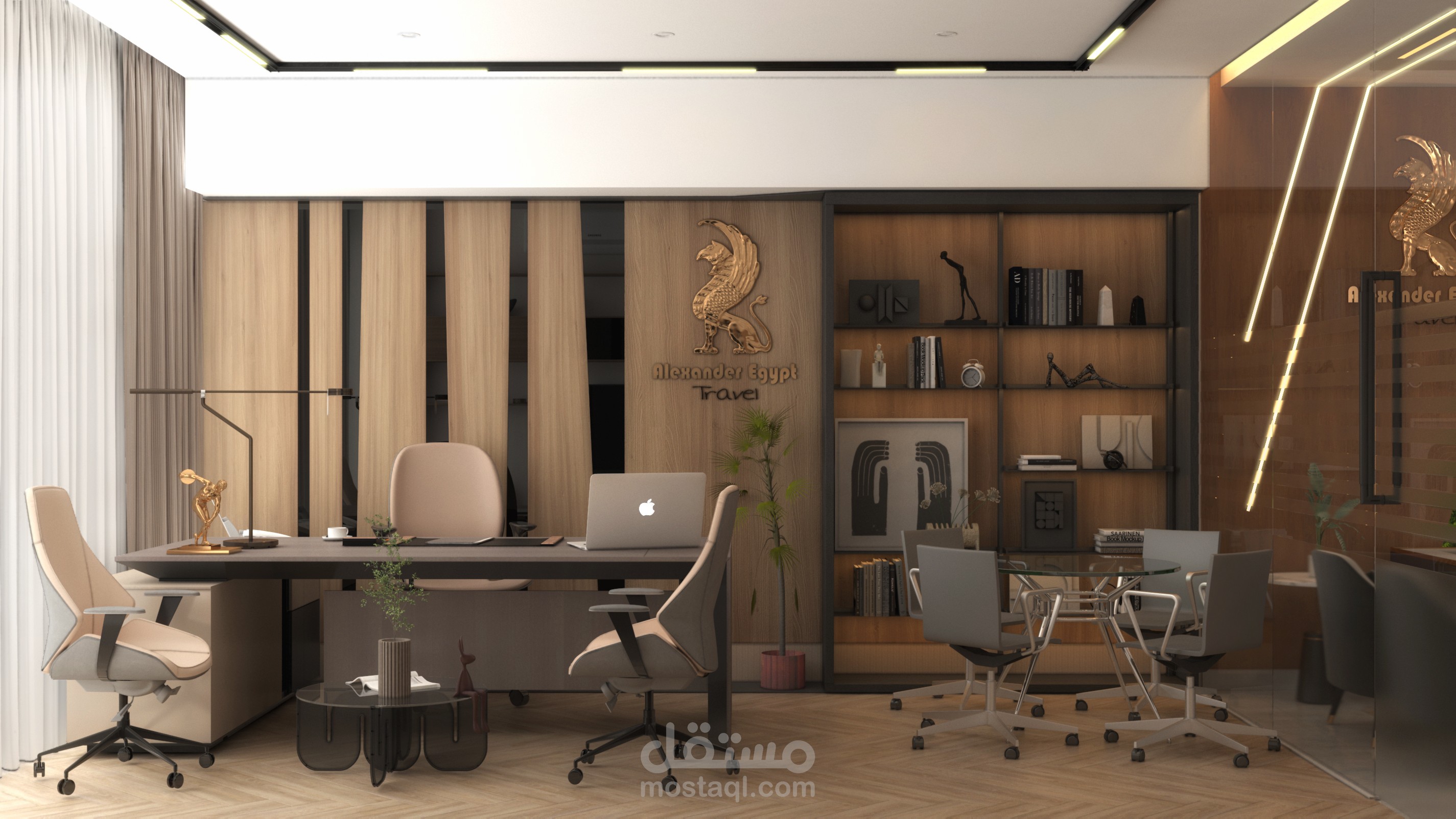 تصميم مكتب لشركة سياحية بالقاهرة