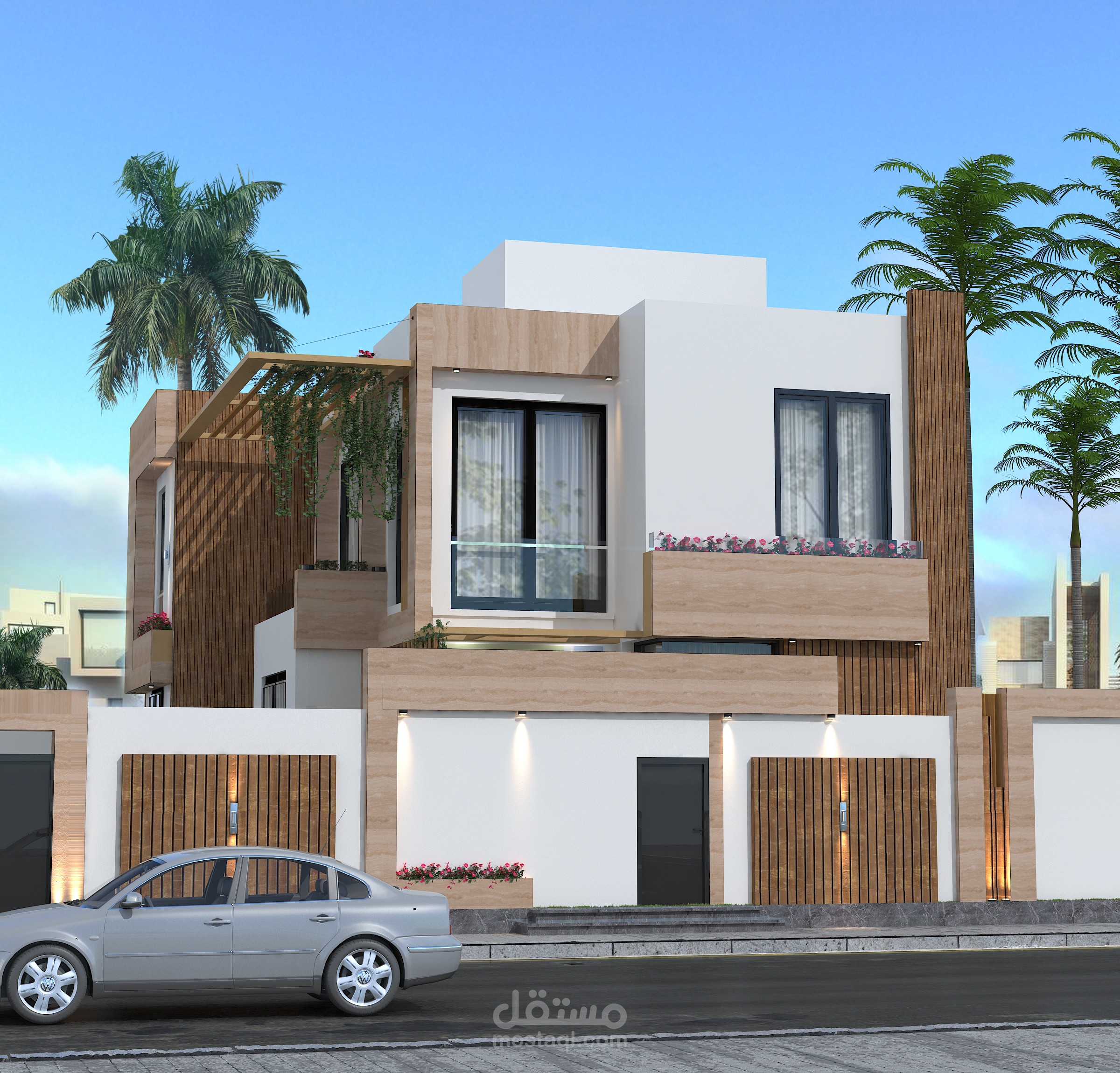 3d modern villa