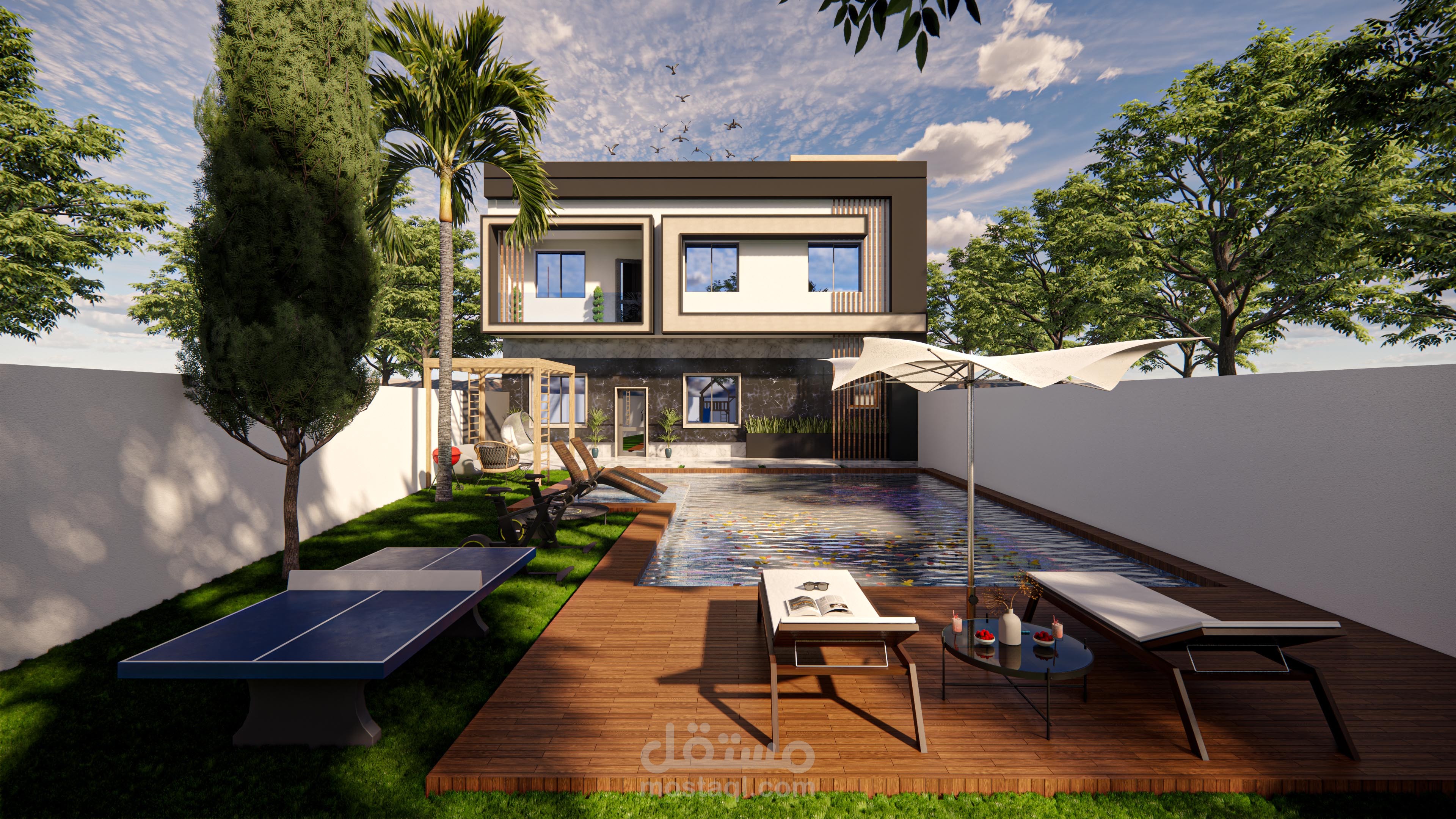تصميم الواجهات الخارجية 3D بالجودة عالية