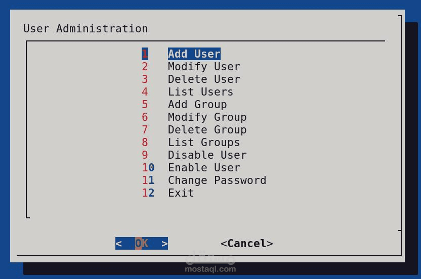 User Management GUI in Bash