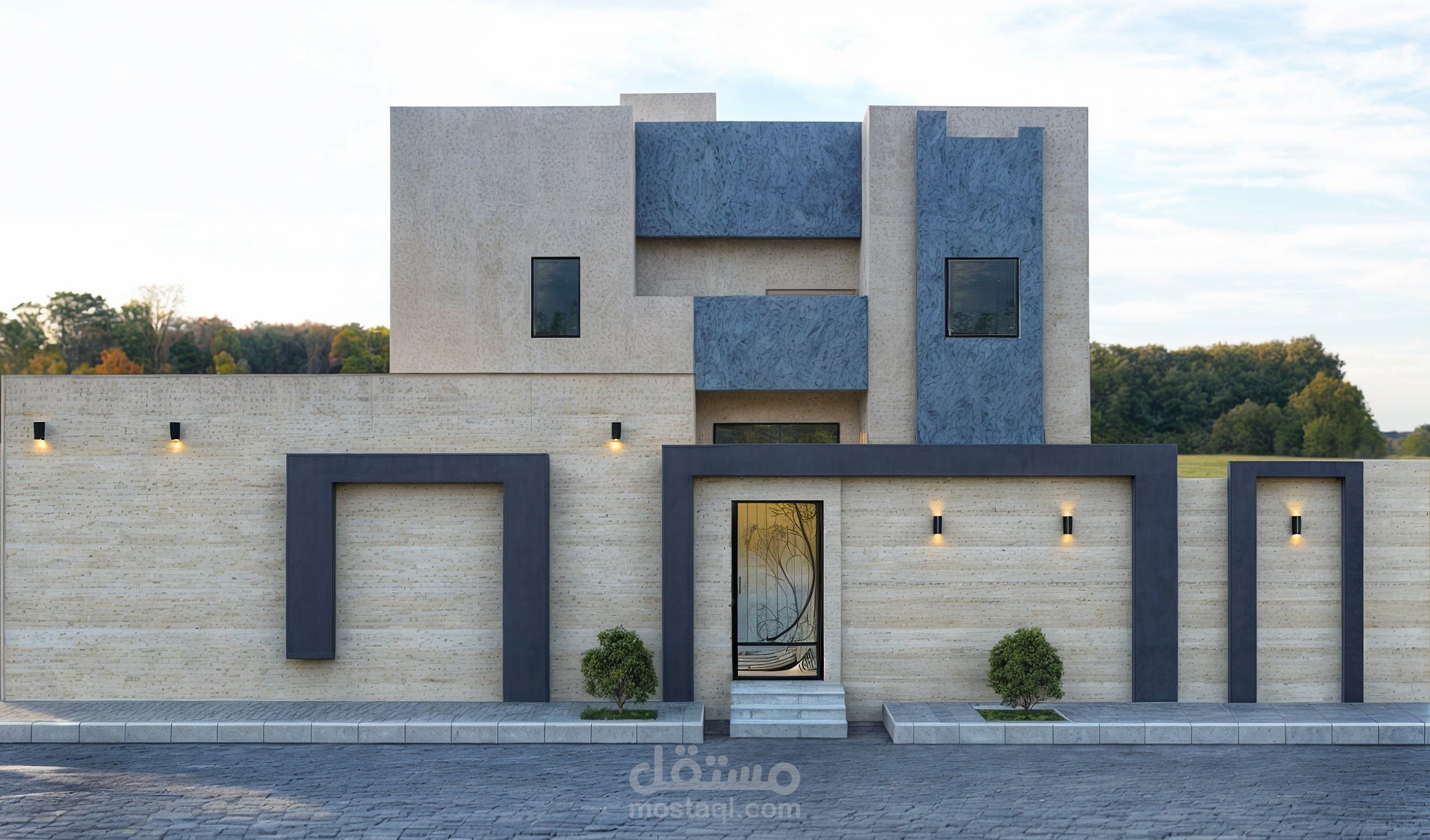 تصميم واجهة سور وفلة