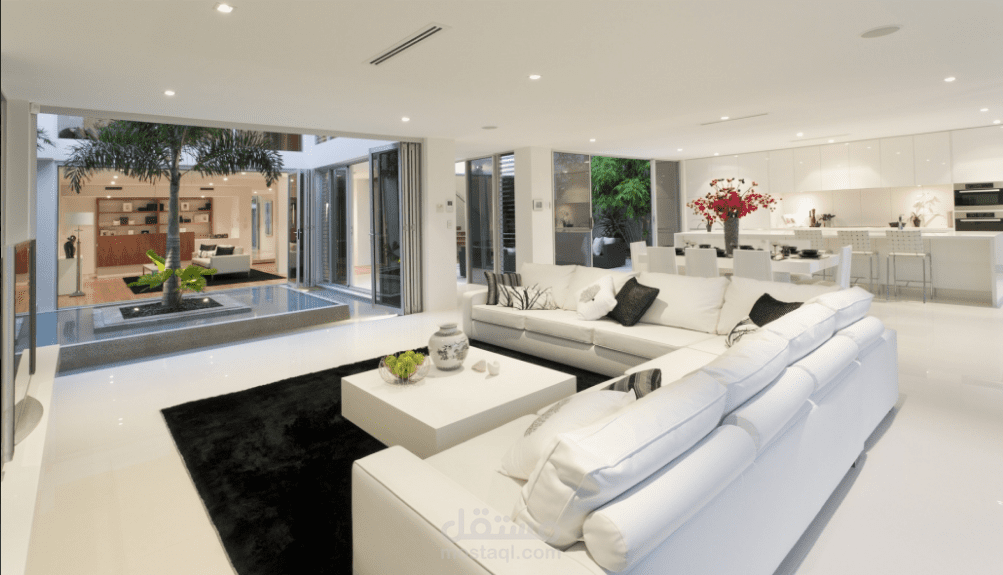 تصميم الديكور الداخلي ولكن حسب الطلب السعر يزداد