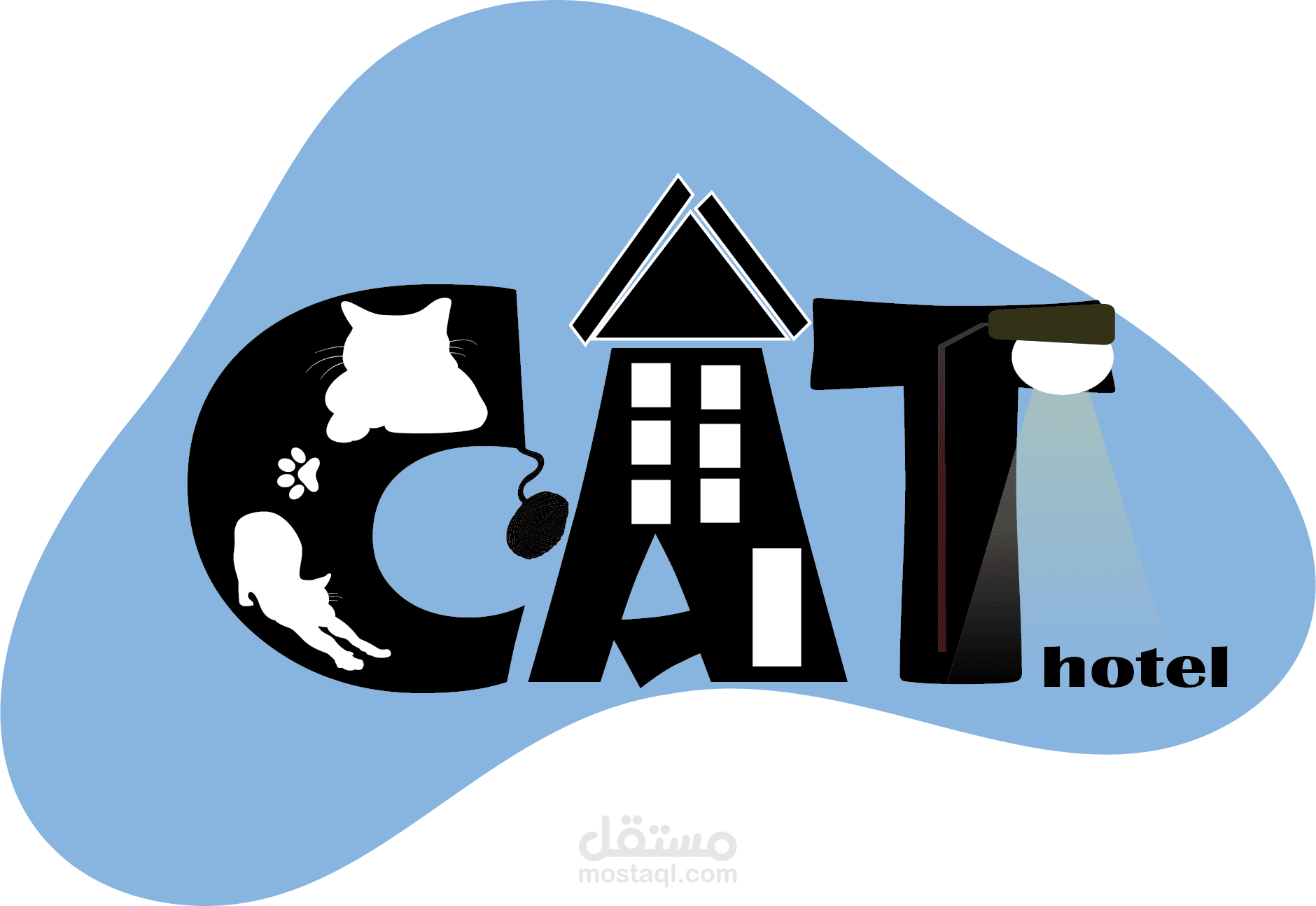 شعار محل تاجير منزل للقطط