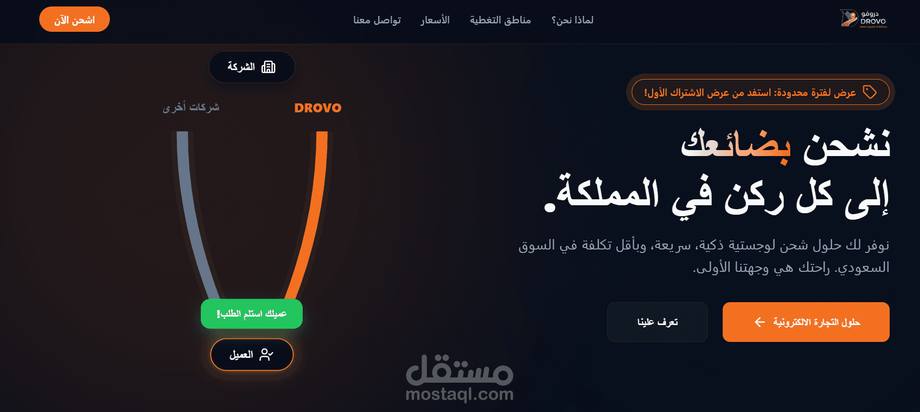 موقع دروفو للخدمات اللوجستية