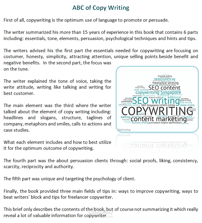 ABC of Copywriting - أبجديات كتابة الإعلانات