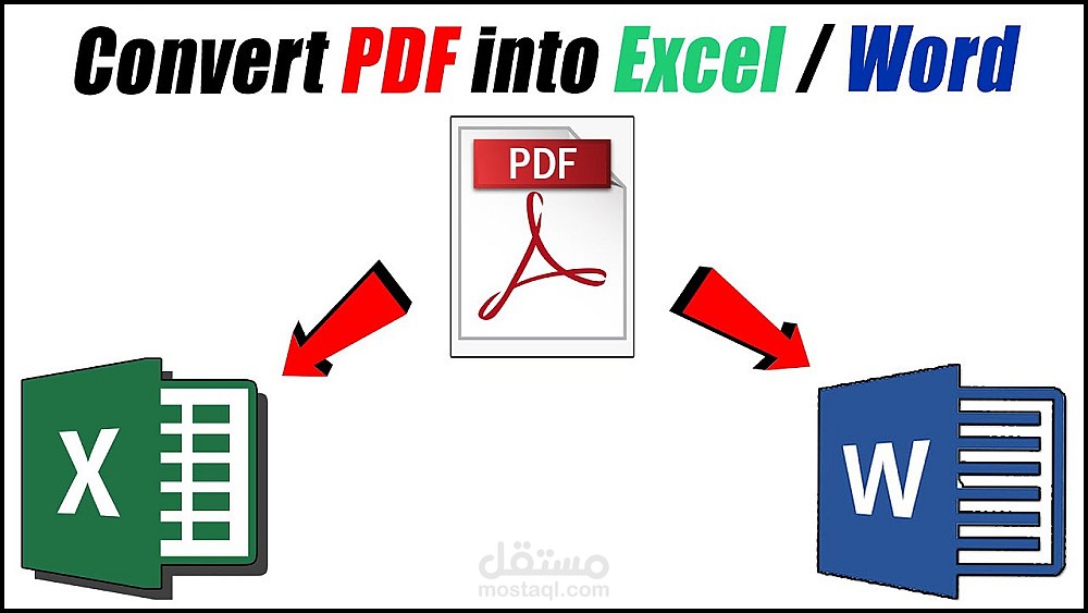 خدمات تحويل ملفات PDF إلى وورد أو إكسيل بأي لغة