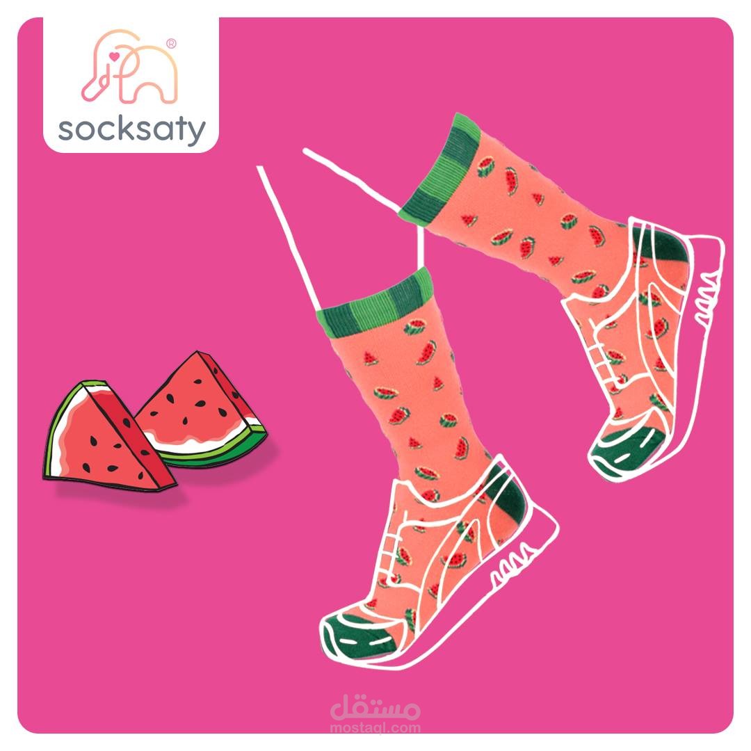 بوستات سوشيال ميديا احترافية ومميزة لمتجر جوارب