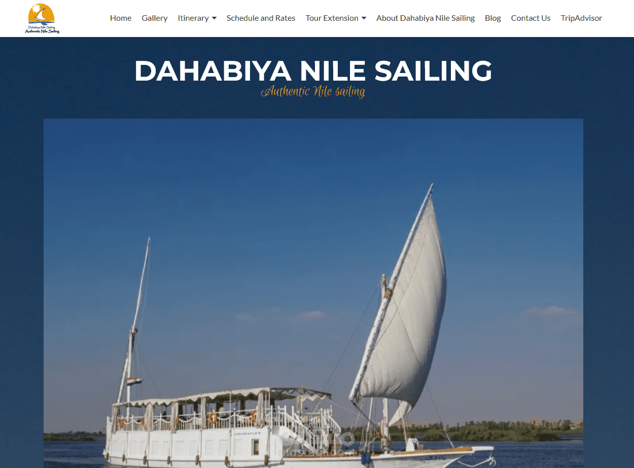 تصميم وانشاء وربط بوابة الدفع موقع  سياحى dahabiya nile sailing