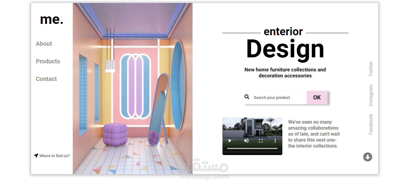 Interior design card