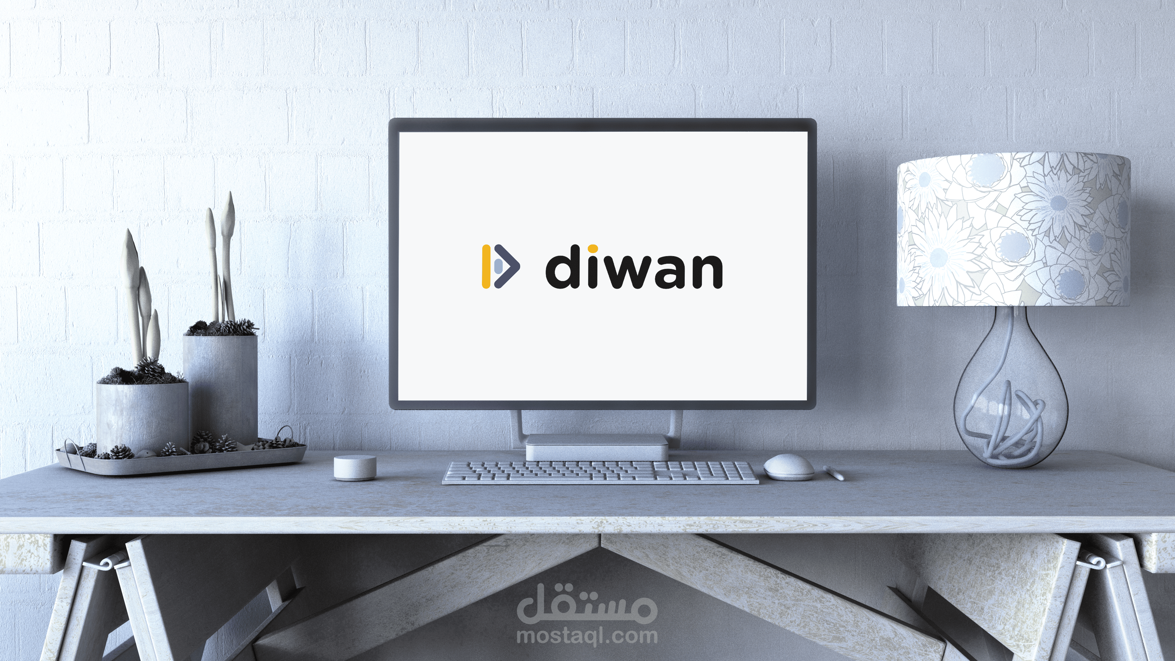 تصميم لوجو وهوية بصرية كاملة احترافية لمؤسسة ديوان