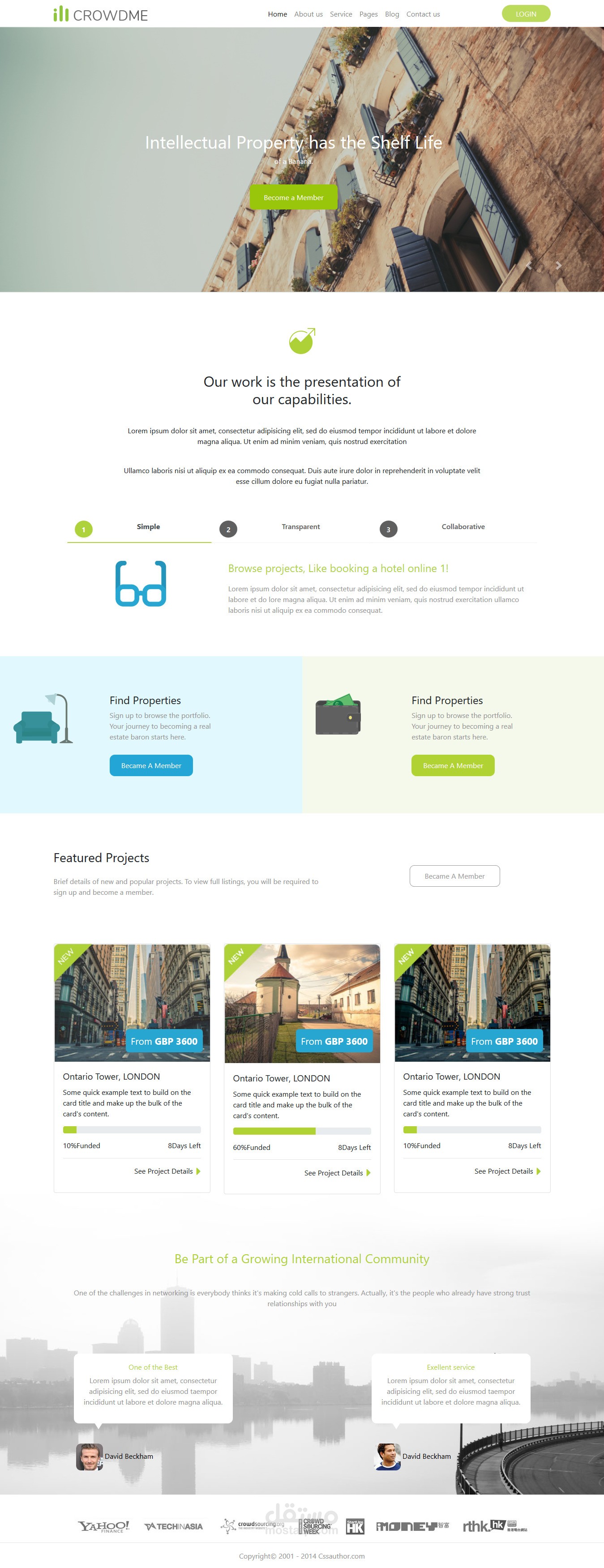 تقطيع صفحة front end
