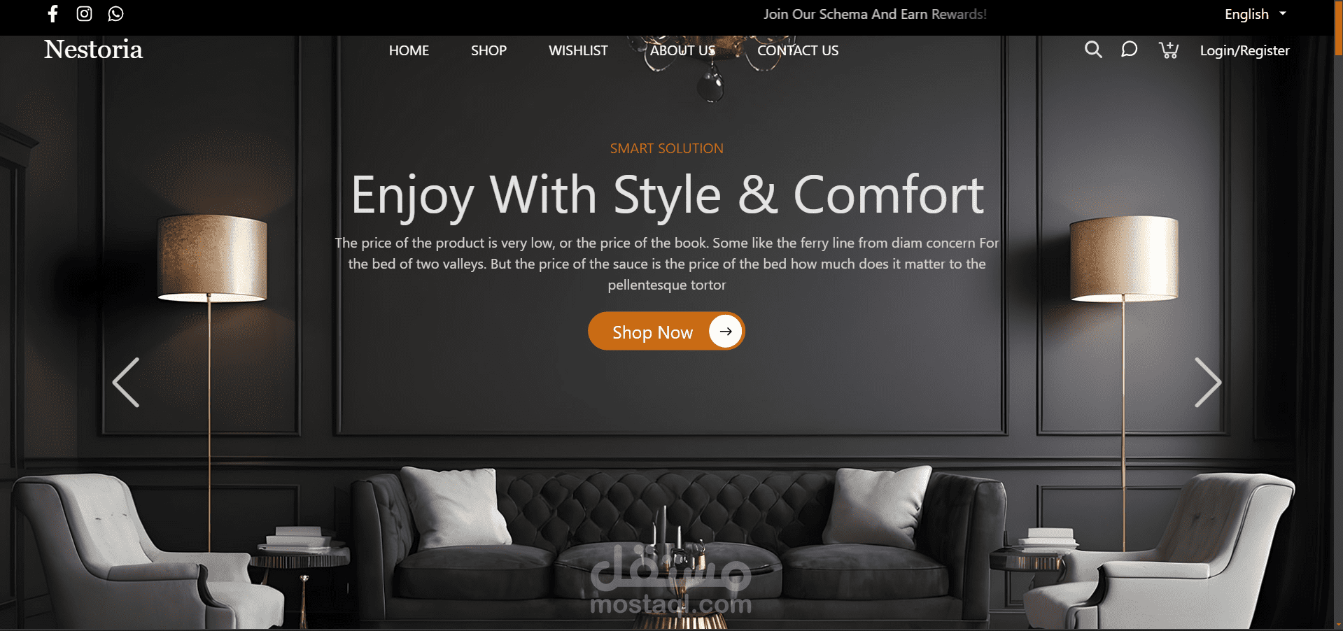 متجر الكتروني متكامل مع لوحة حكم خاصه به و مربوط ببوابة دفع