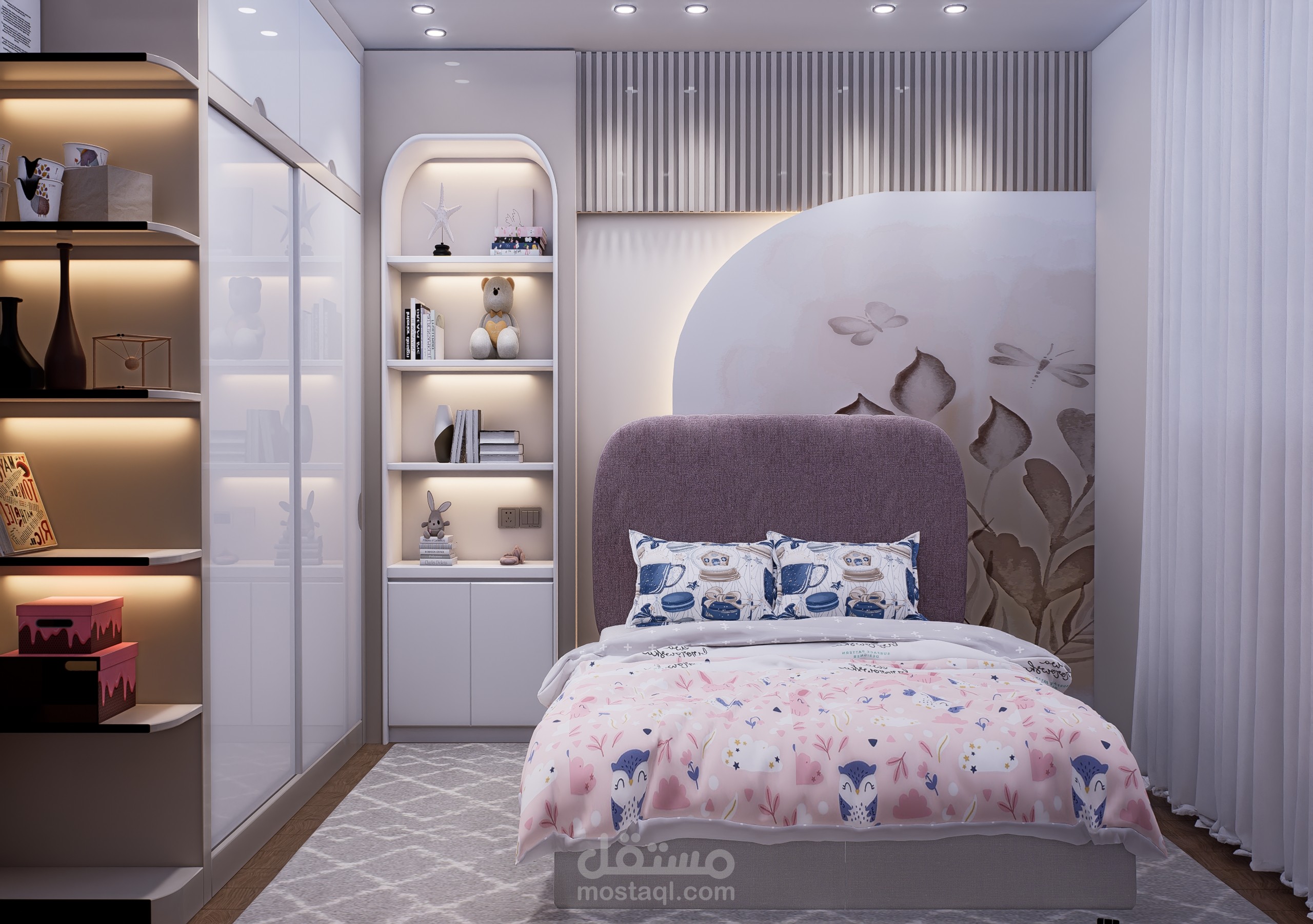 Modern Girls' Bedroom Interior Design - Contemporary Style
