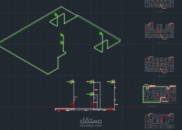 تصميم توصيلات وتوزيعات صناديق الحريق