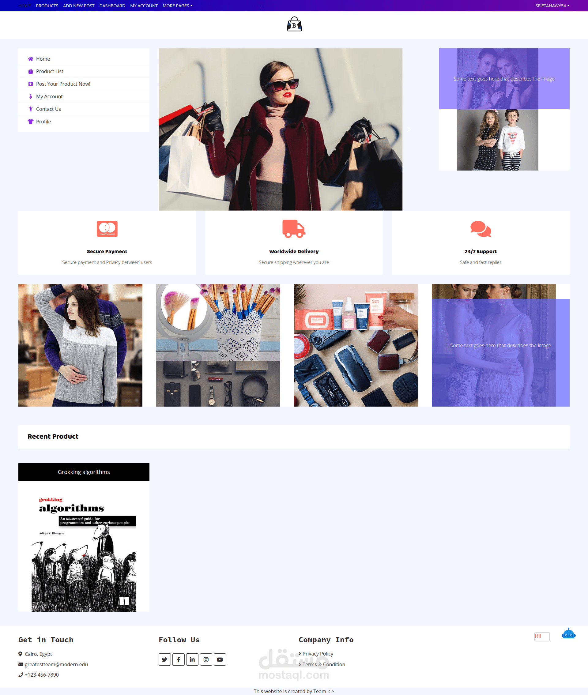 eCommerce Full Stack Project - مشروع ادارة الكترونية