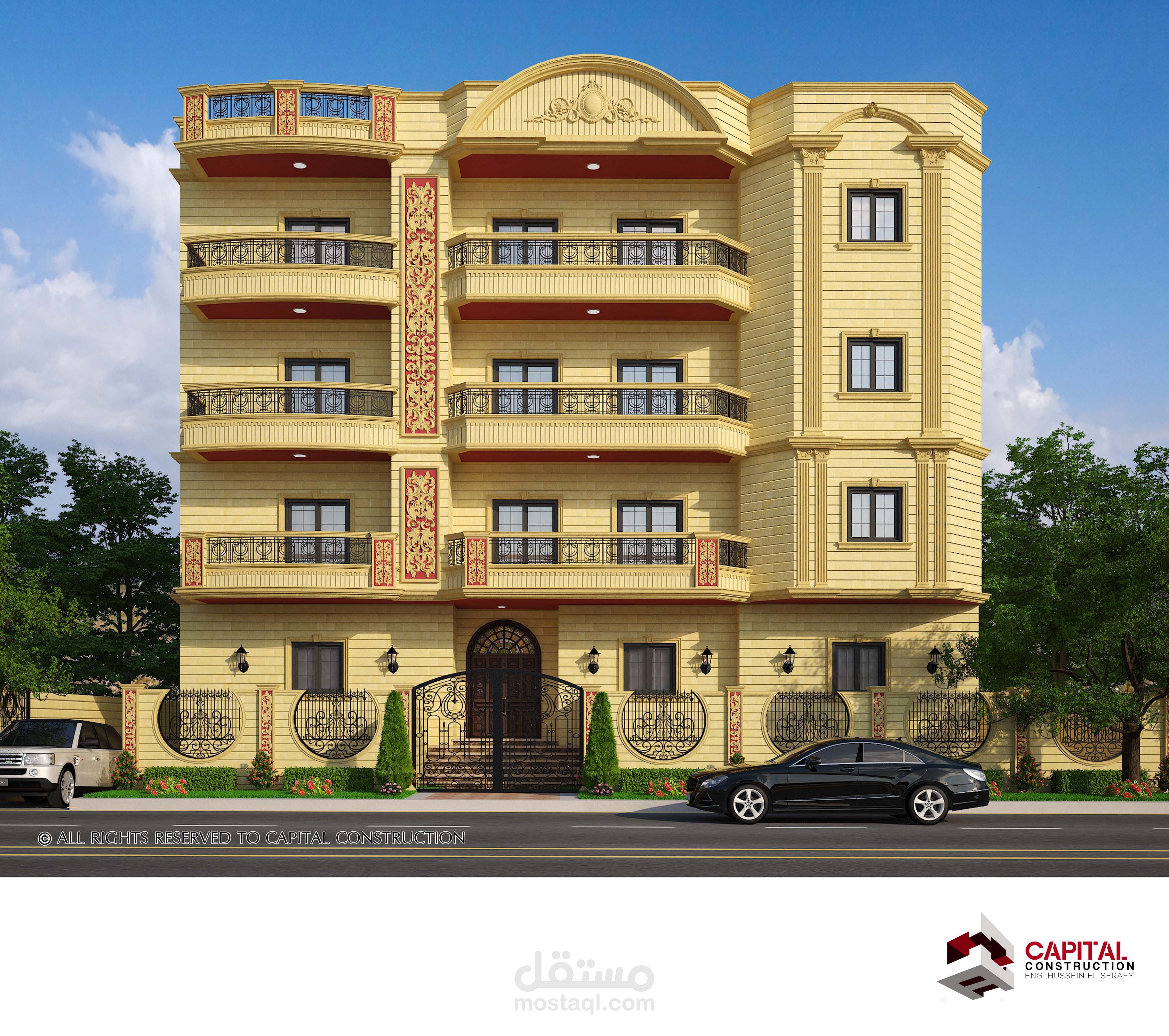 تصميم كلاسيك لعمارة سكنية