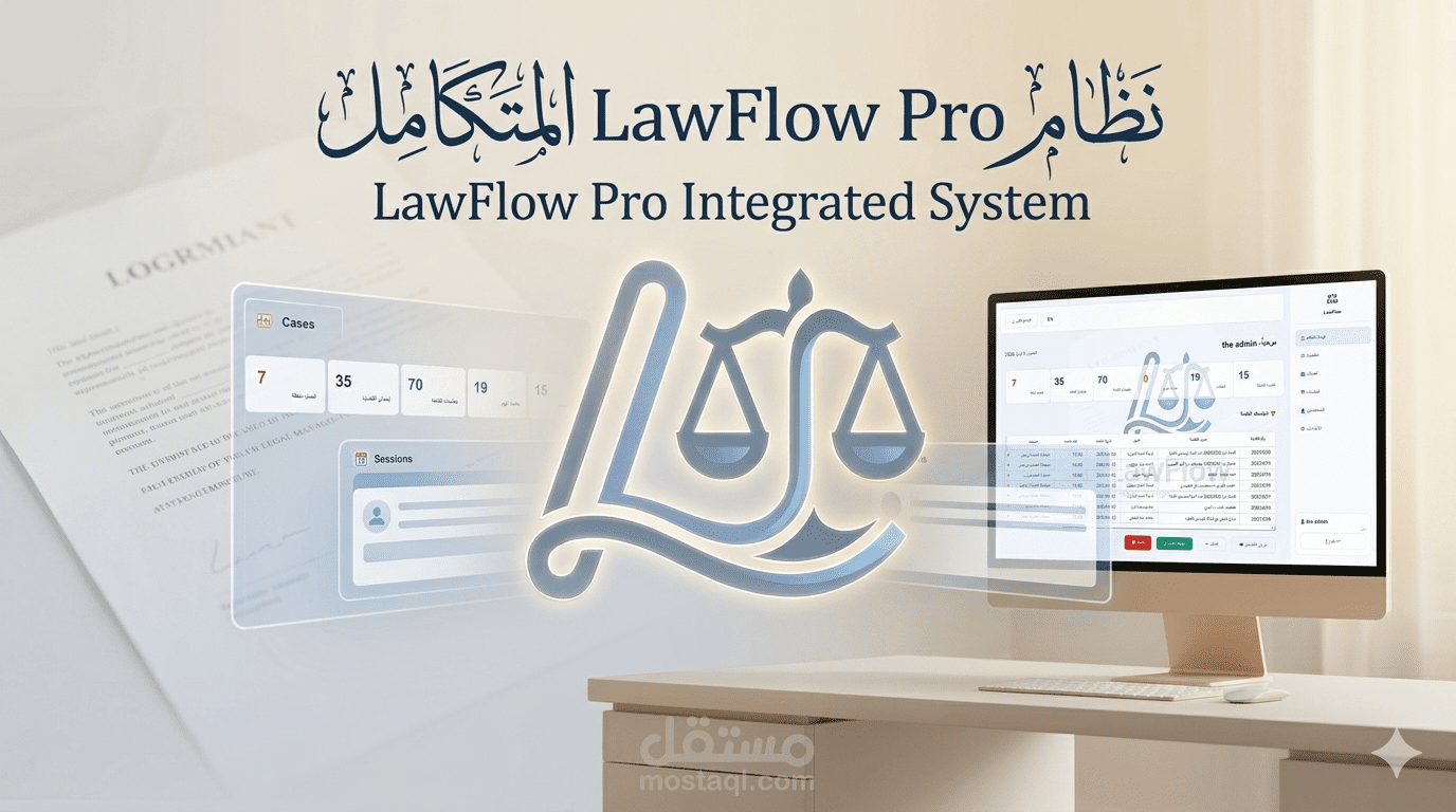 ⚖️ LawFlow Pro: المنصة المتكاملة لإدارة الأنشطة القانونية والقضائية