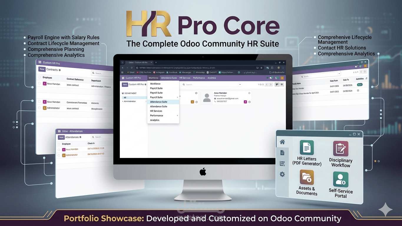 HR Pro Core: الابتكار في إدارة الموارد البشرية باستخدام Odoo Community