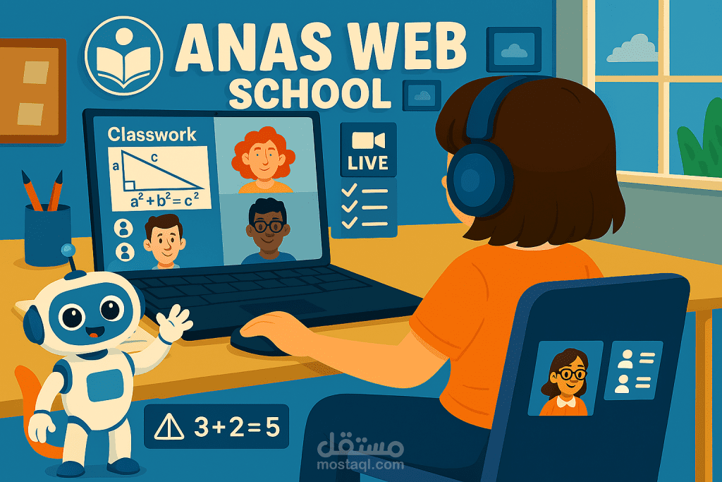 مدرسة أطفال بتقنية البث المباشر